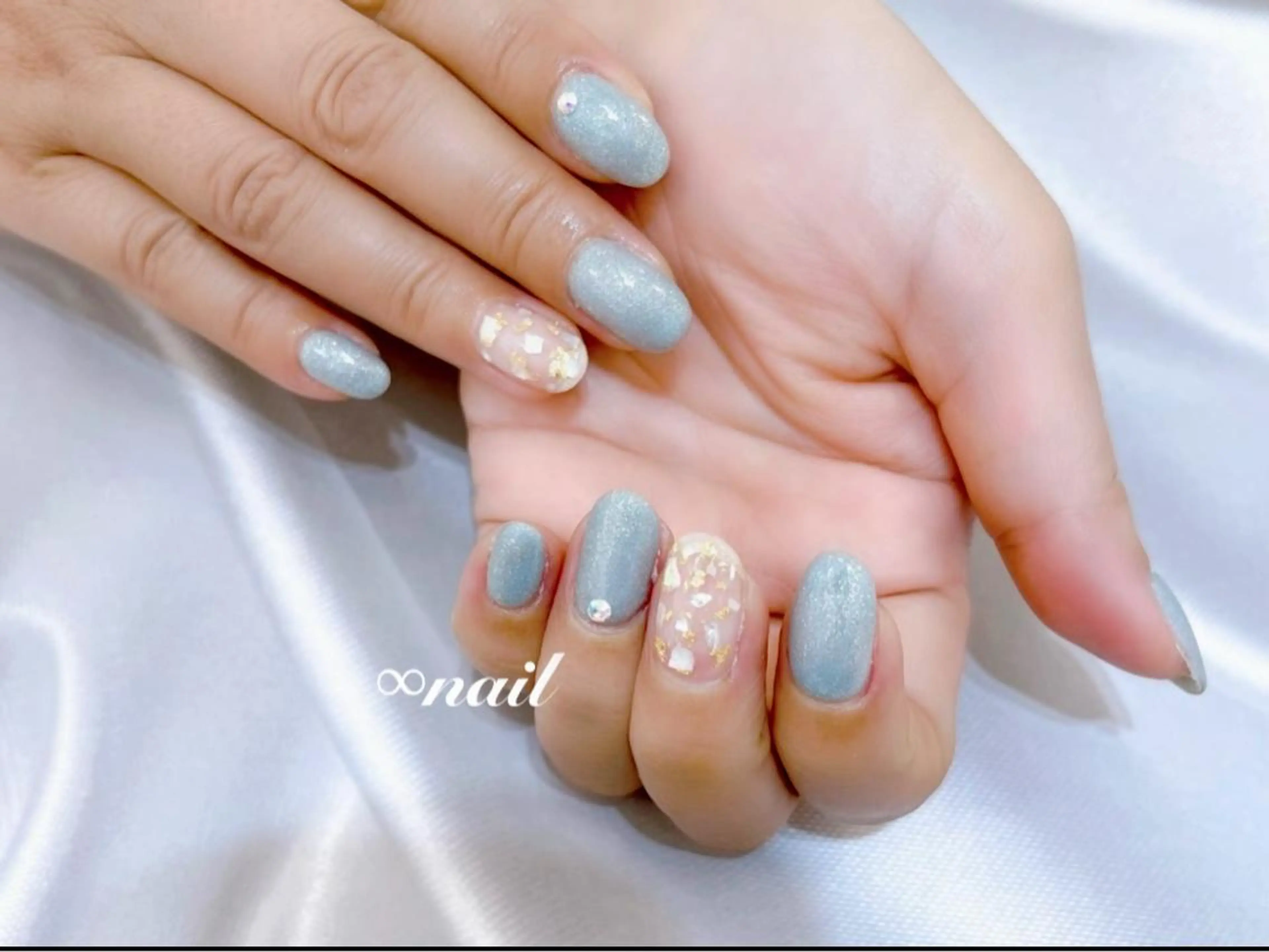 ネイル アートネイル ジェルネイル キラキラネイル オフィスネイル パラジェル ♾nail 恵美のマツエク・マツパデザイン