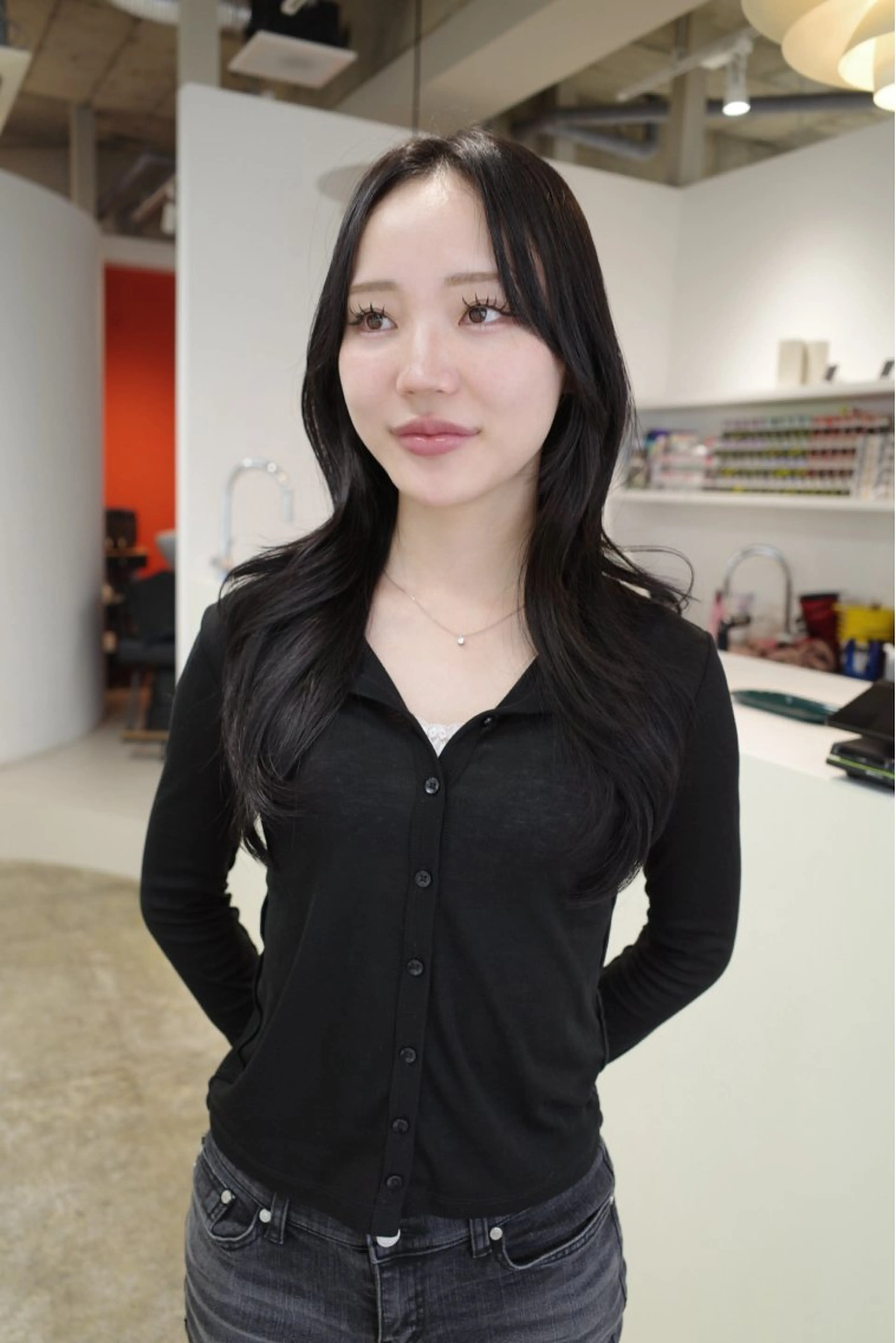 ロング ヘアカラー トリートメント 𝘚𝘶𝘻𝘶 𓂃𓈒𓏸のヘアスタイル