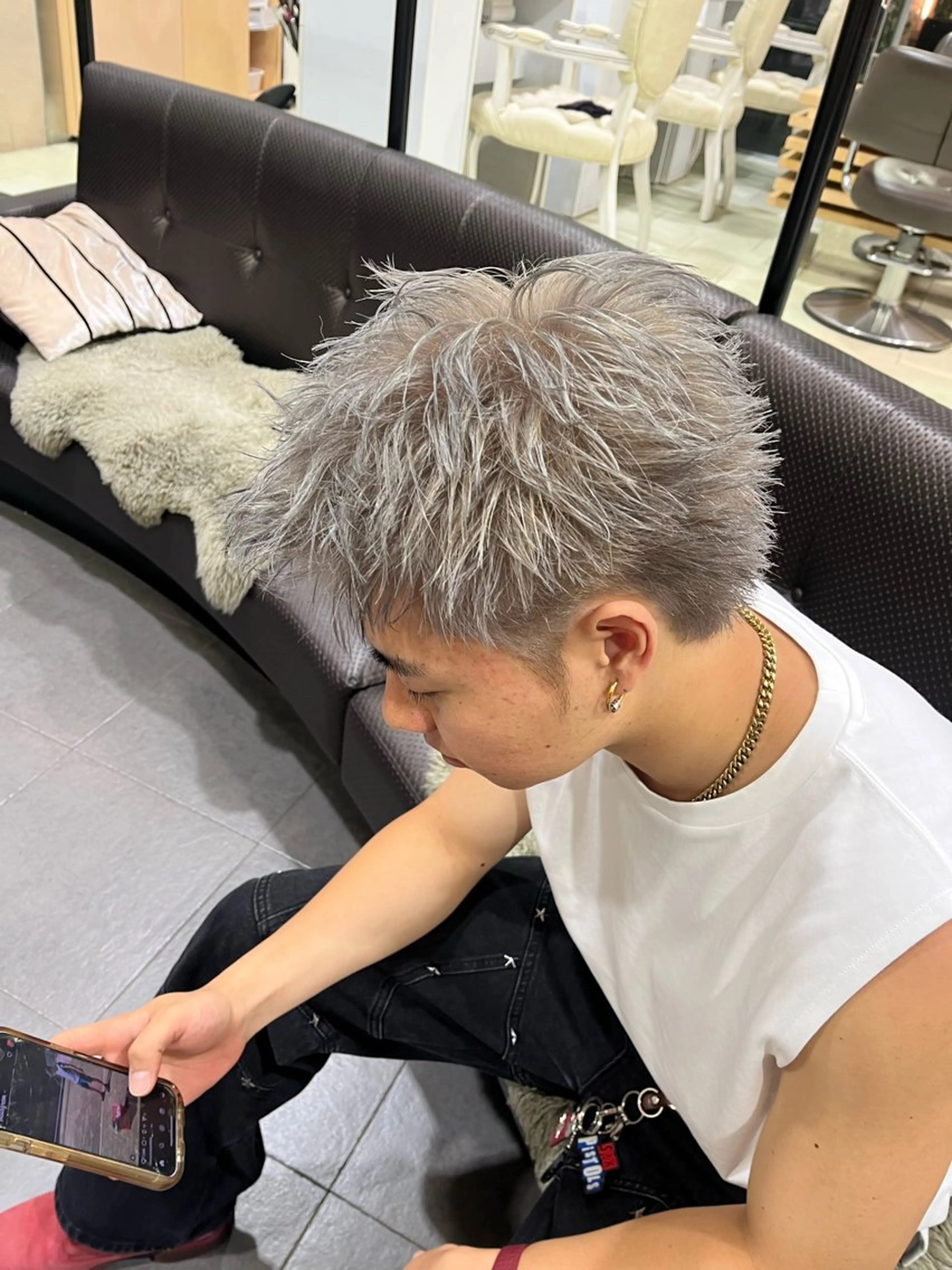 ショート だいじゅ/パーマ/ メンズカット/カラーのヘアスタイル