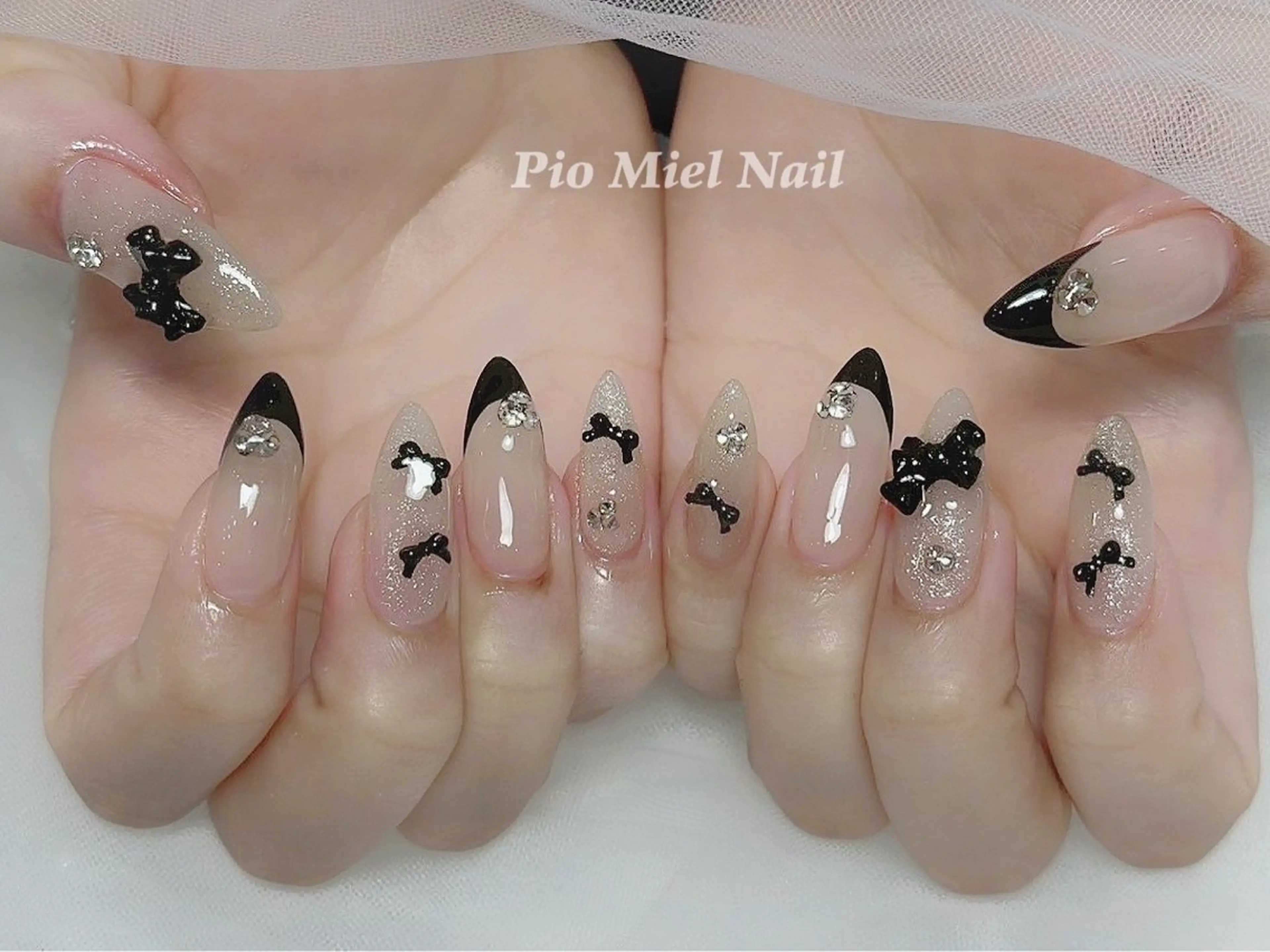 ネイル ハンドネイル HANA 長さだしのネイルデザイン