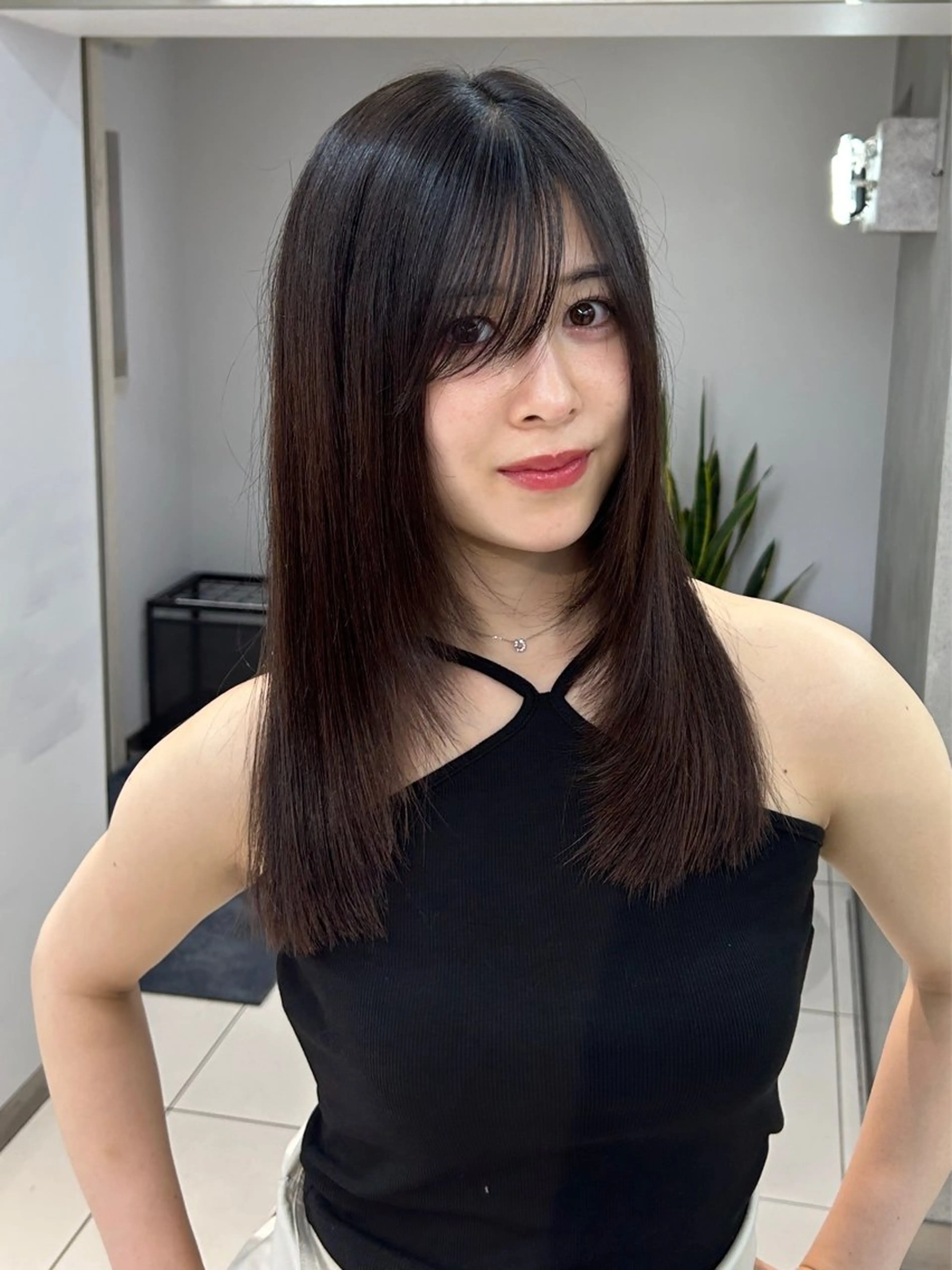 セミロング レイヤー×ツヤカラー 渋谷/kougaのヘアスタイル