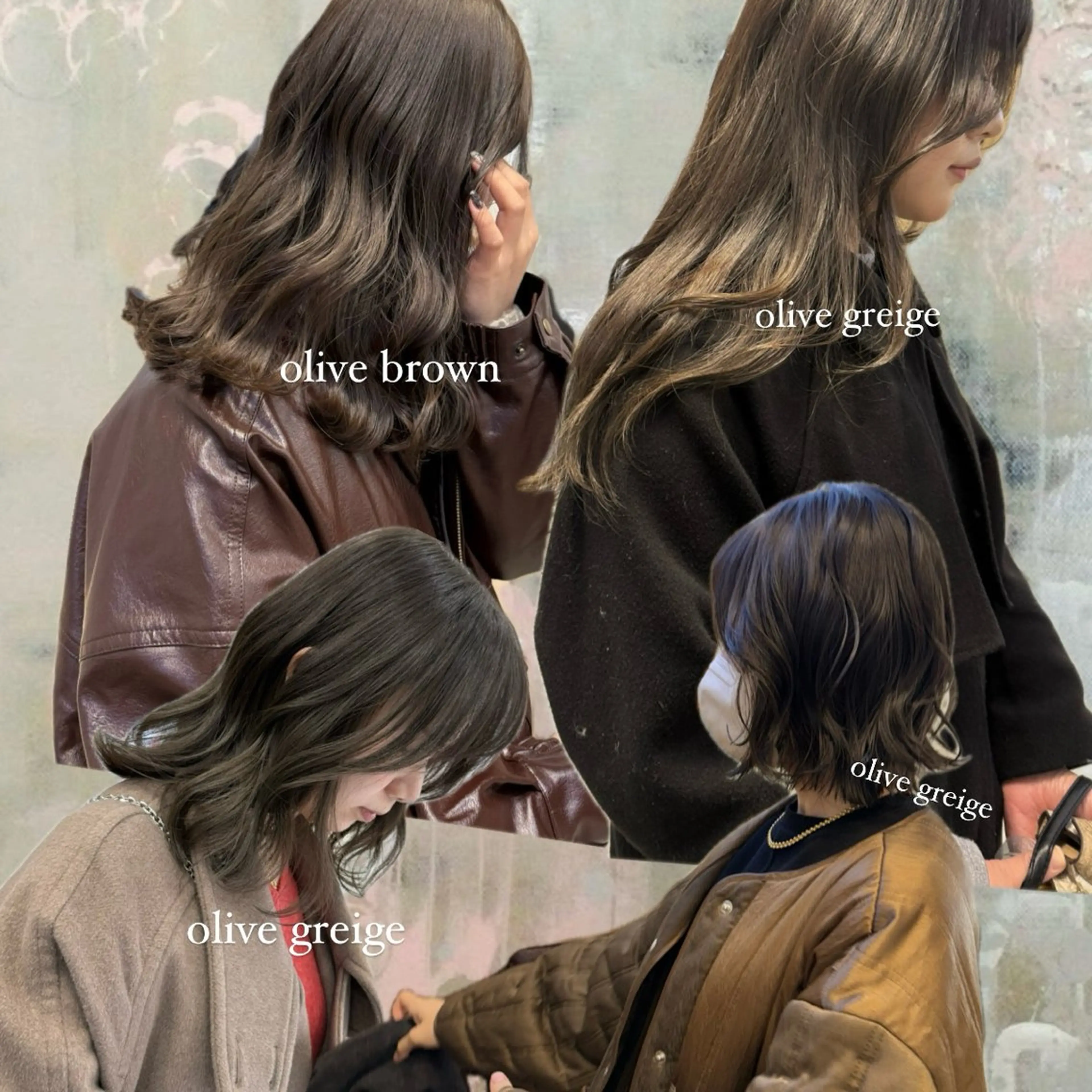 セミロング カラー ミルクティー× グレージュMOMOのヘアスタイル