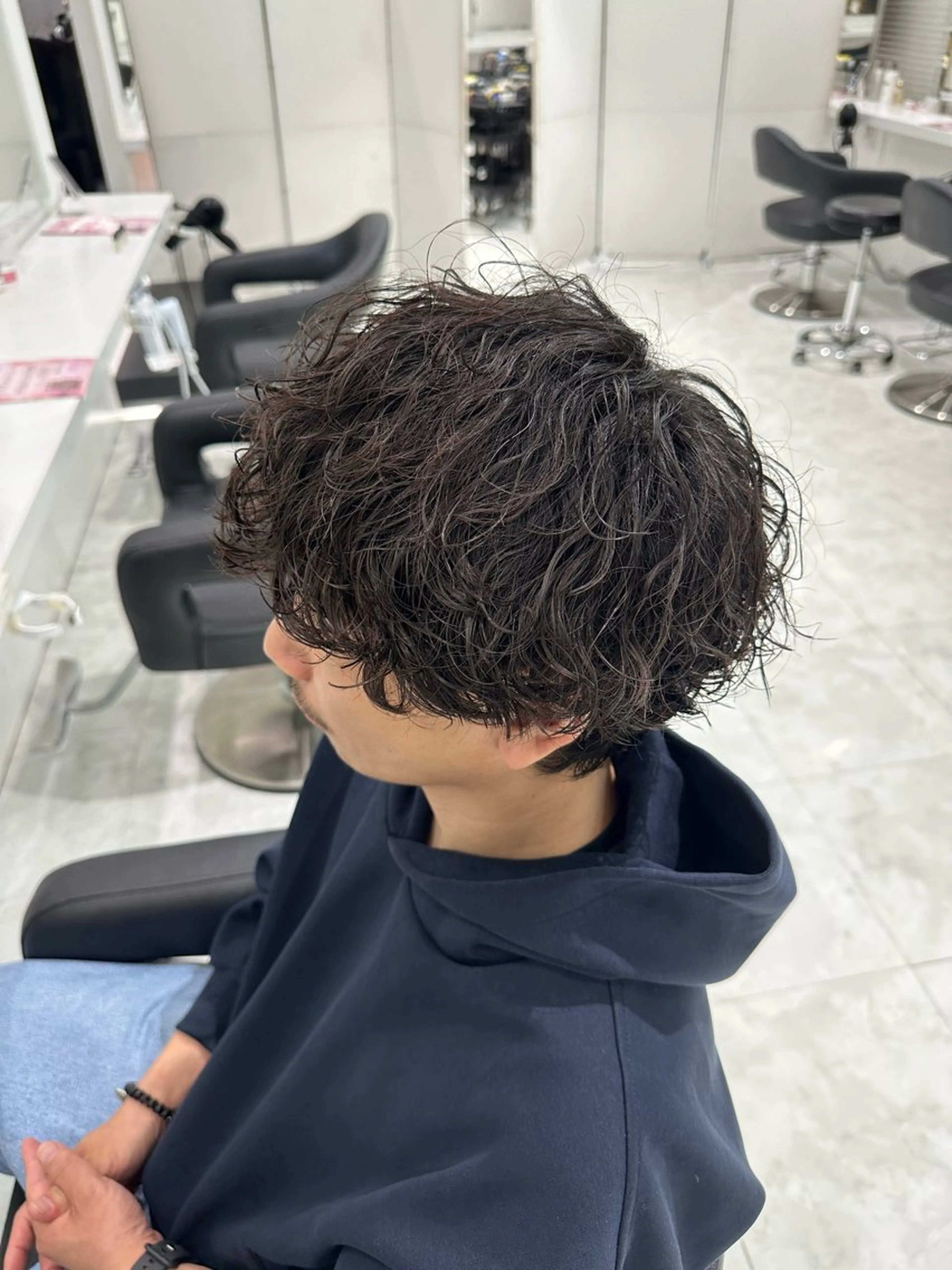 ショート パーマ メンズ カット パーマ 🐺韓国風メンズ特化 あさひ🐺のヘアスタイル