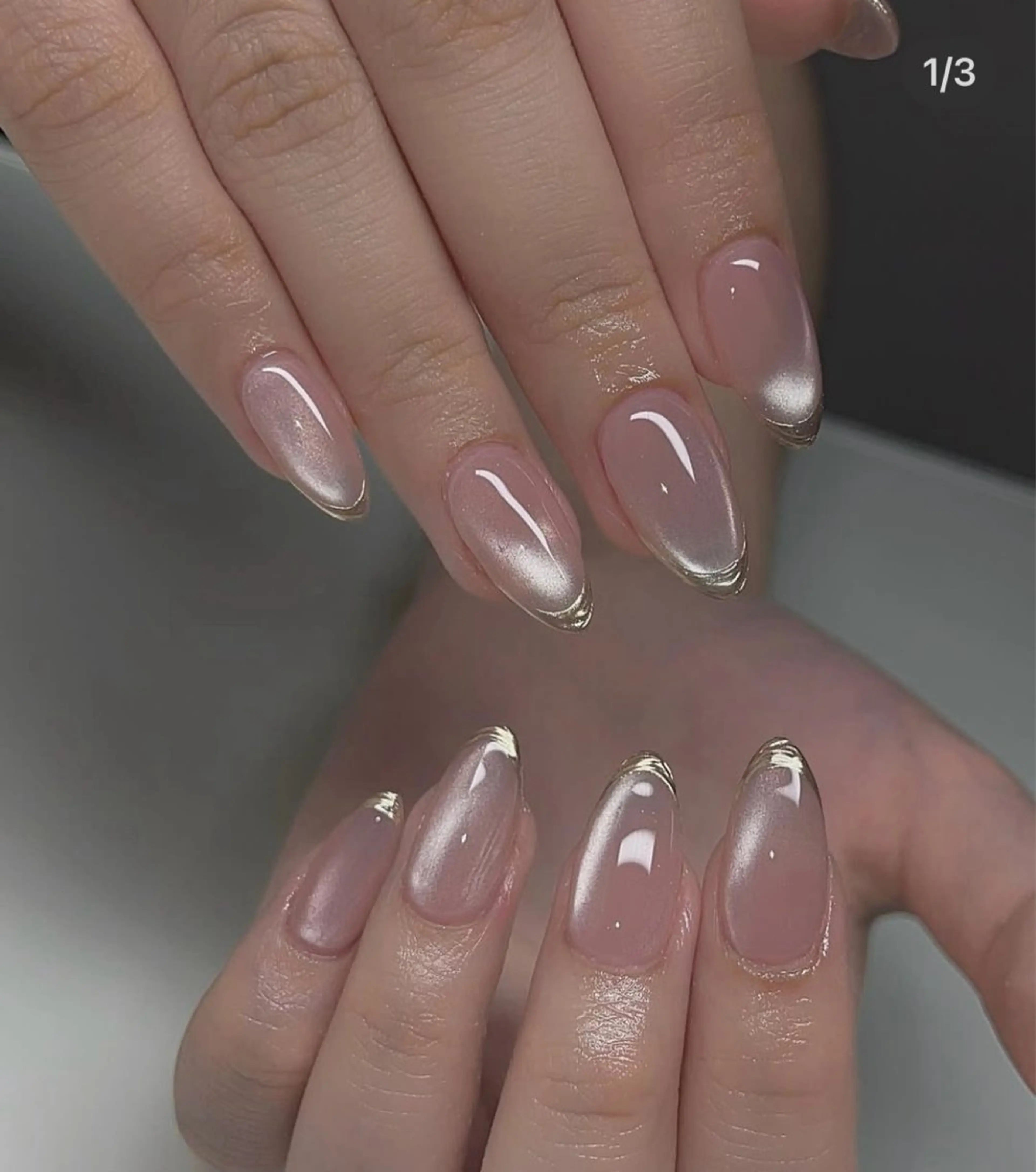 ネイル マグネットネイル ミラーネイル 持ち込み シンプルネイル ハンドネイル JISOO ANA.CHUOのネイルデザイン