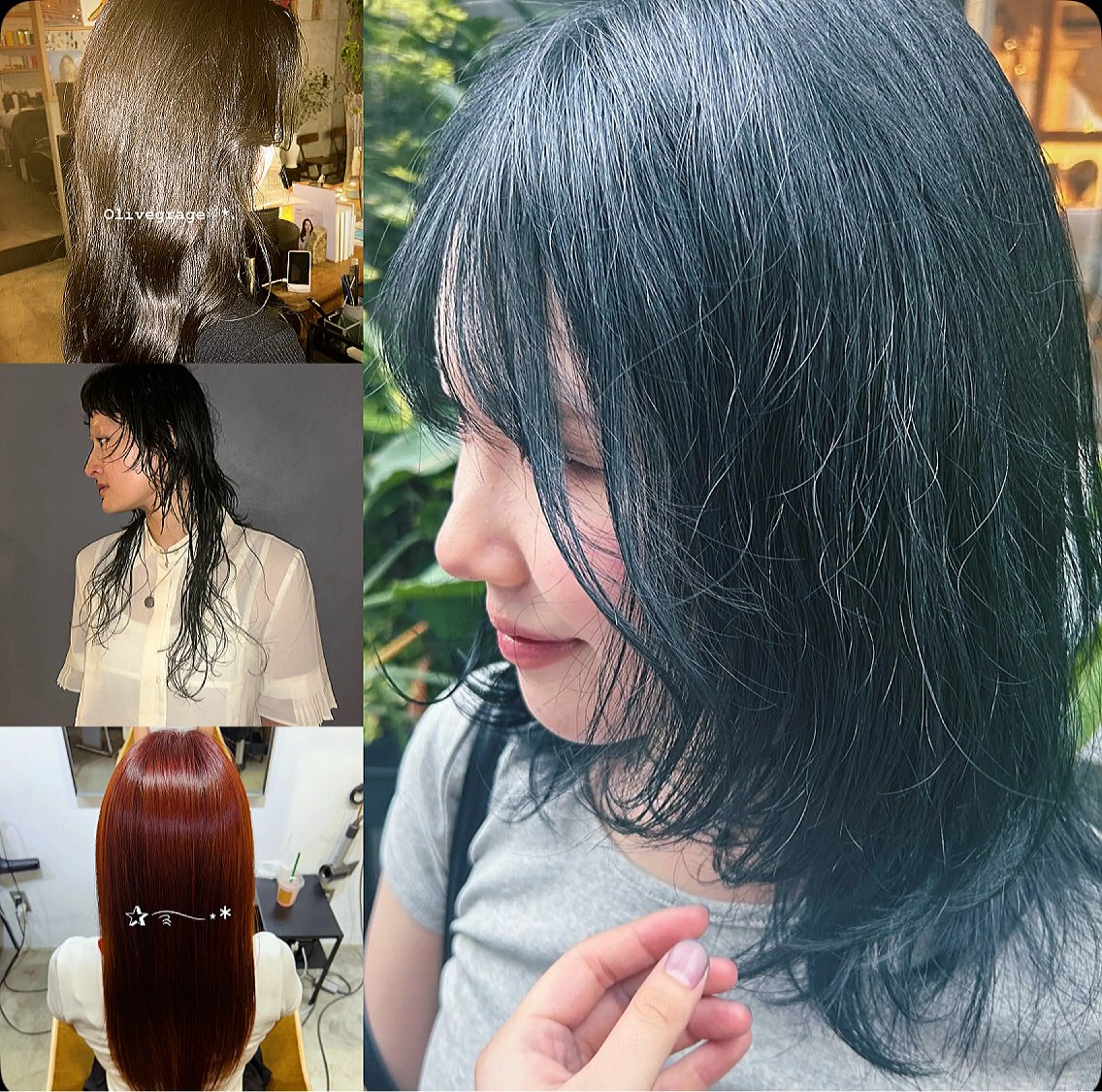 カラー アワタケ リンのヘアスタイル