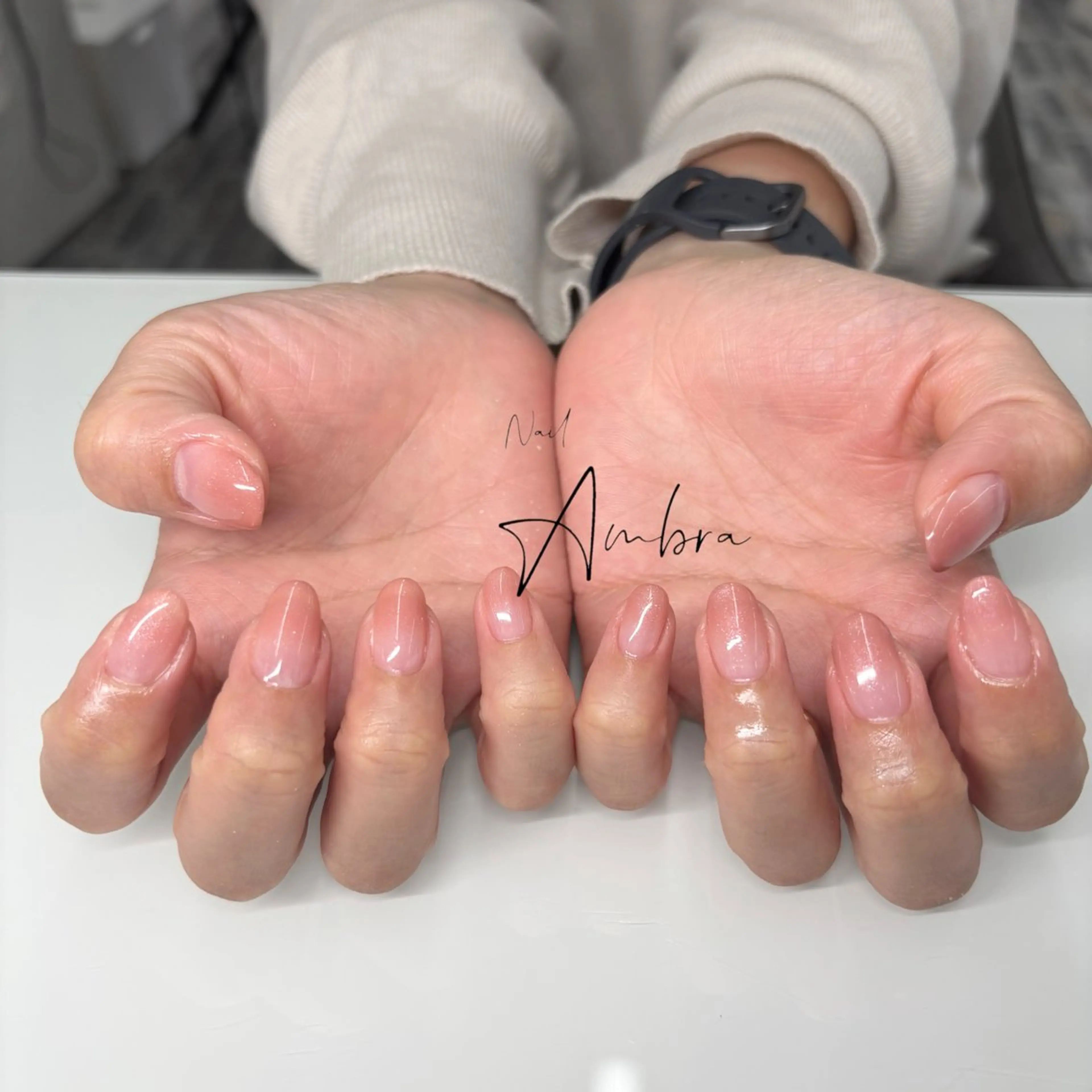 ネイル グラデーション ラメ(グリッター) ラメグラデーション ハンドネイル Nail Ambra 天王寺店所属・Nail Ambra fusaのネイルデザイン