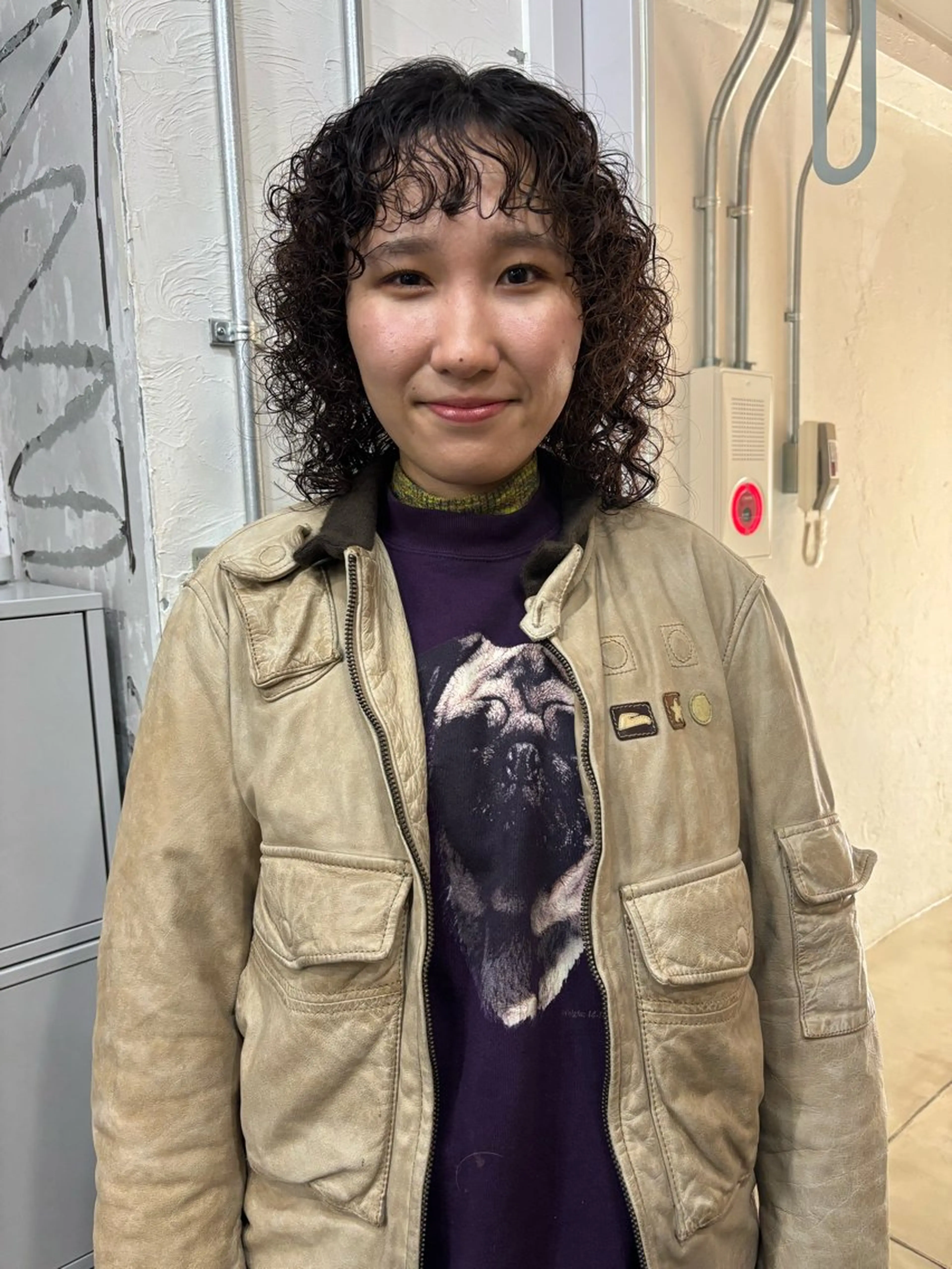 ミディアム カット パーマ saru所属・大西 柚羽のヘアスタイル