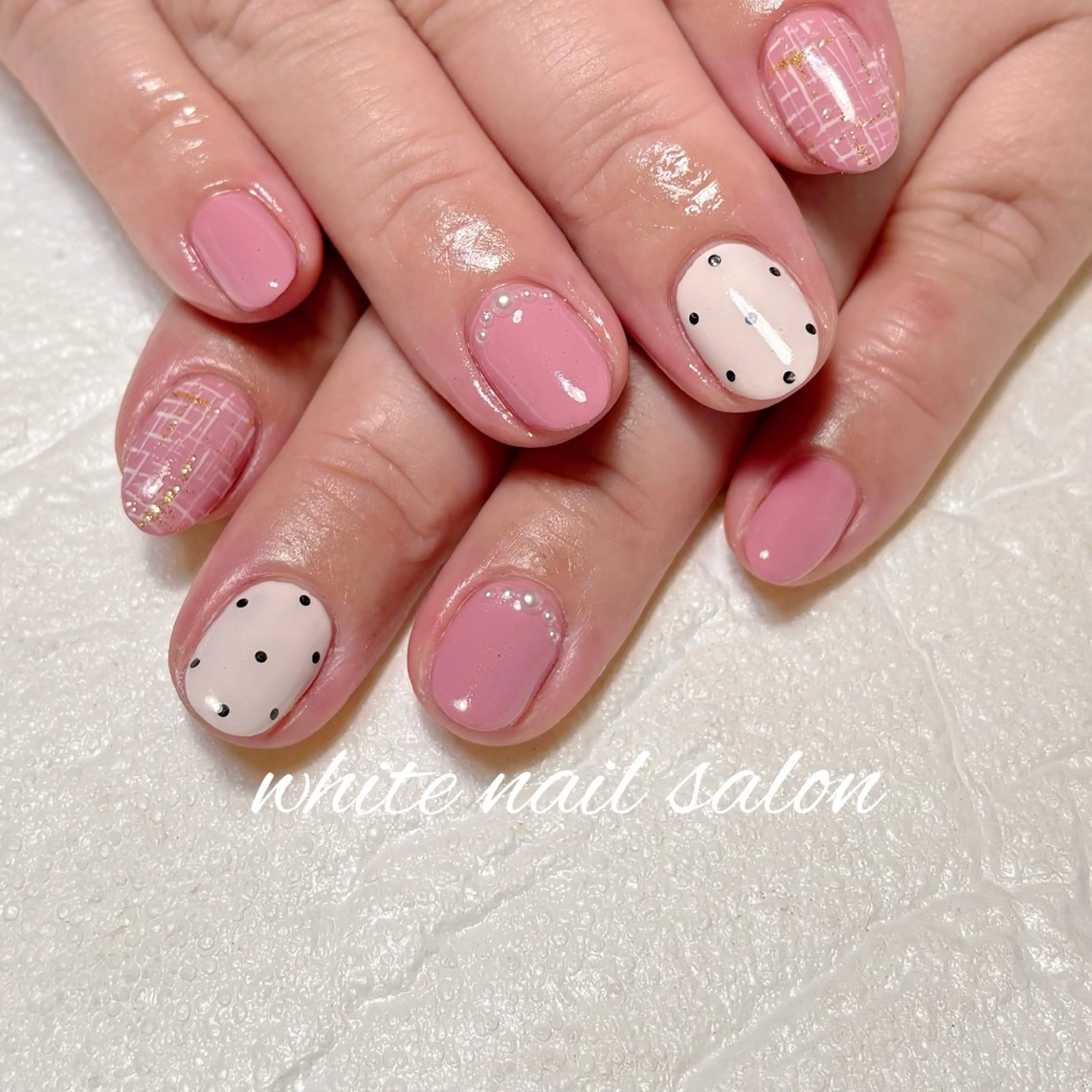 ネイル フットネイル ラメ(グリッター) ハンドネイル white nail salonのネイルデザイン