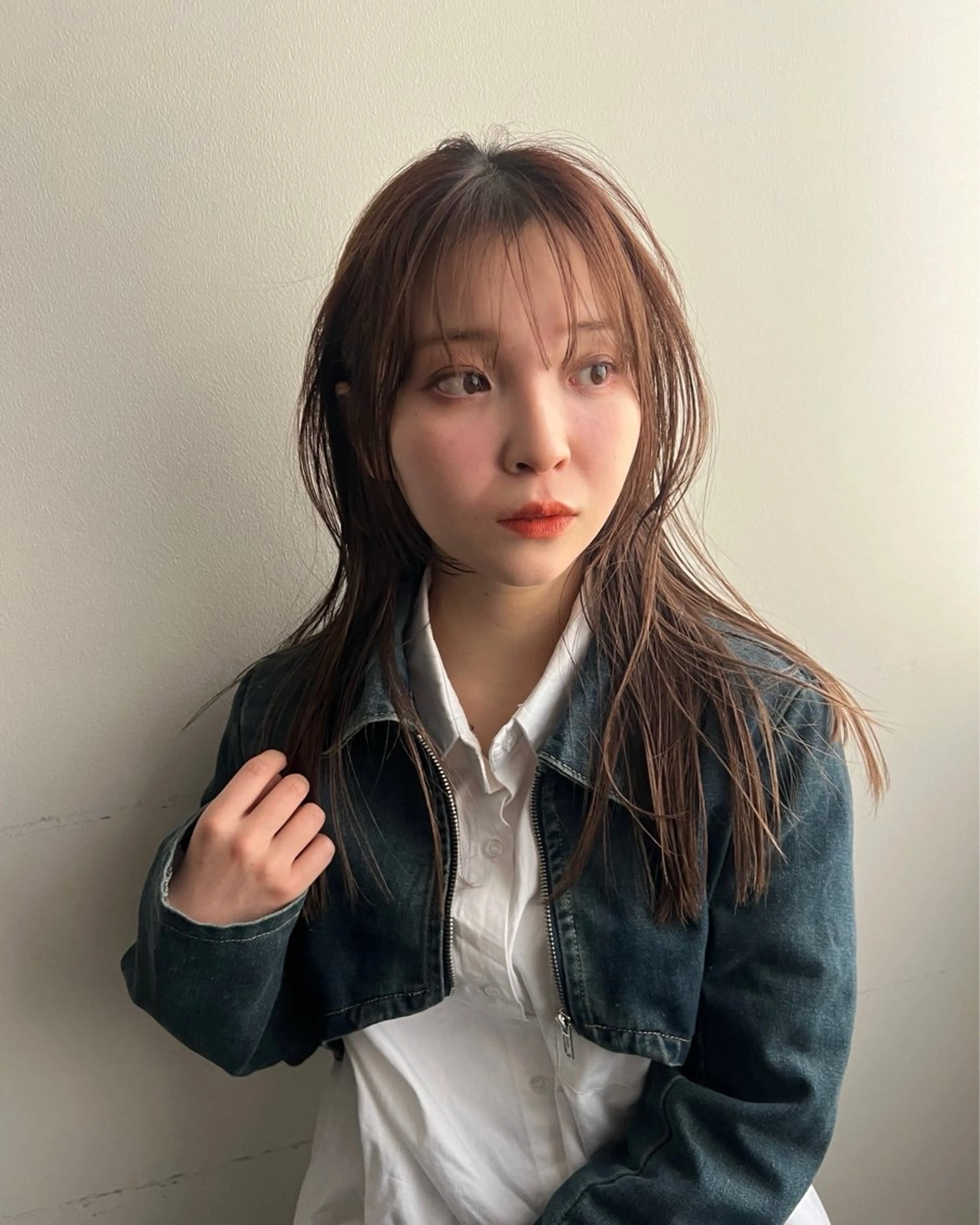 セミロング カラー ブラウンカラー カット ヘアカラー トリートメント ウルフレイヤーカット /チヒロのヘアスタイル