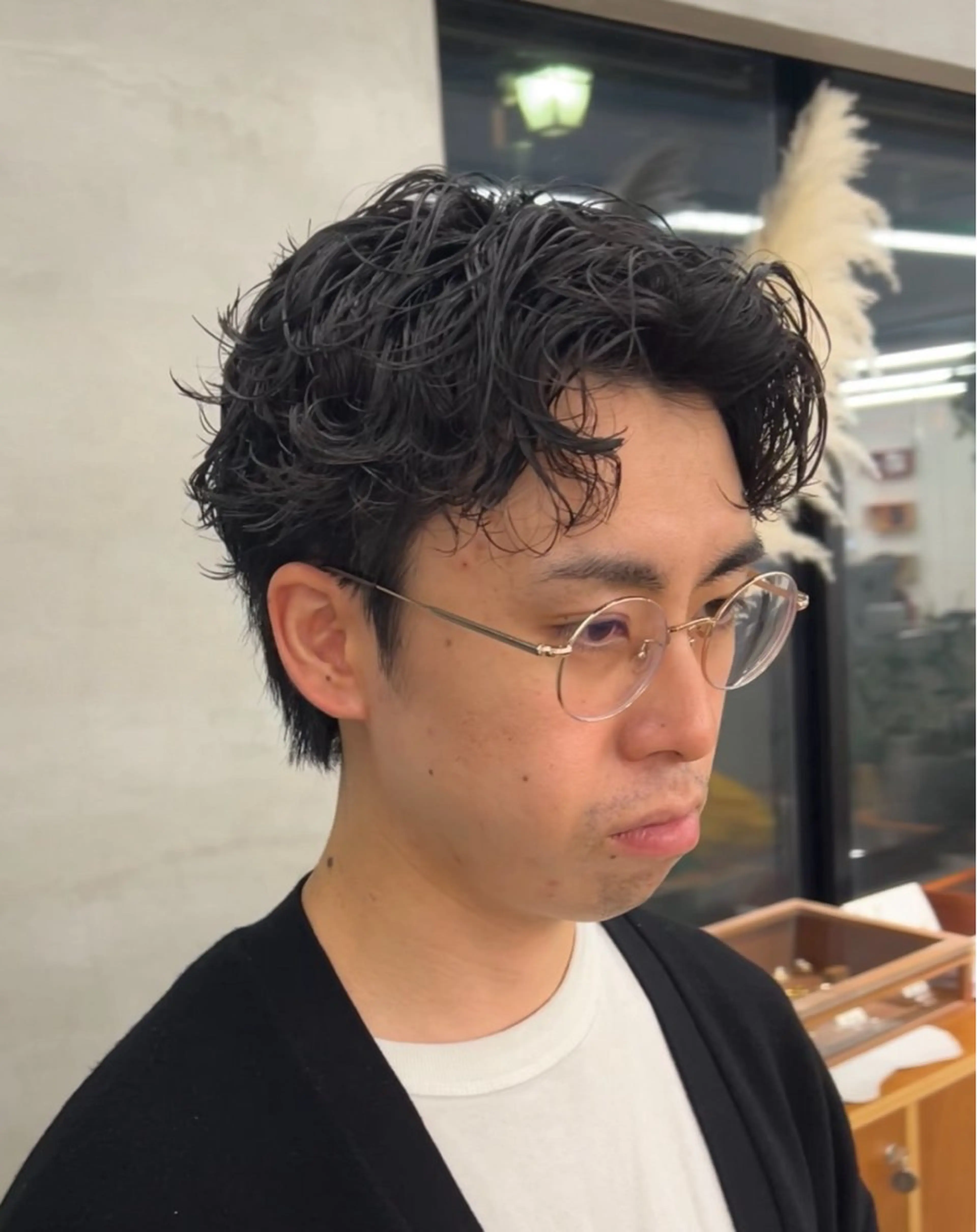 ショート パーマ メンズ メンズパーマ ケアブリーチ/ ハイトーン/牧野のヘアスタイル