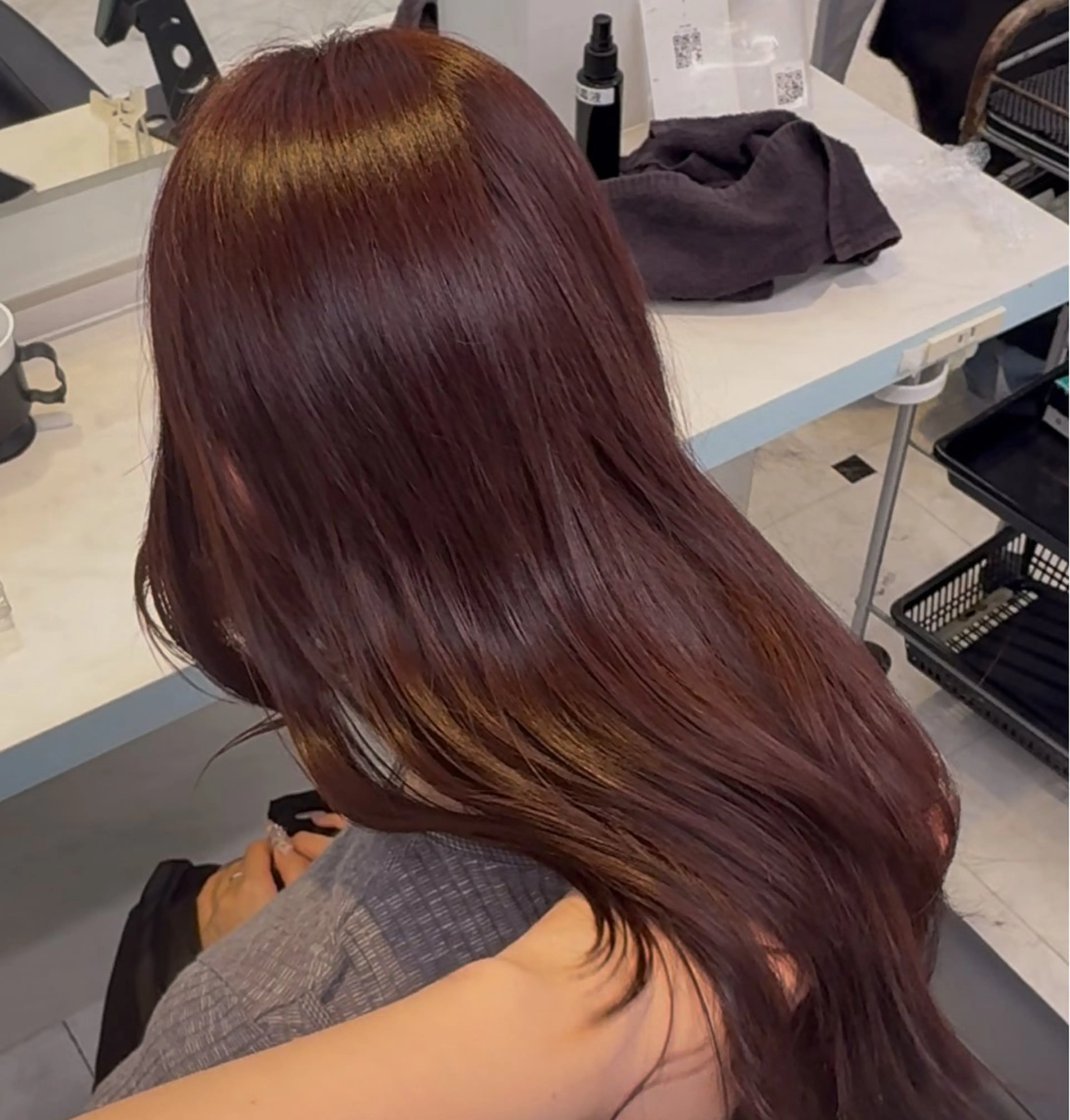 ロング カラー ヘアカラー トリートメント ヘアセット NANA🥀韓国ヘア /レイヤー/暖色🥀のヘアスタイル