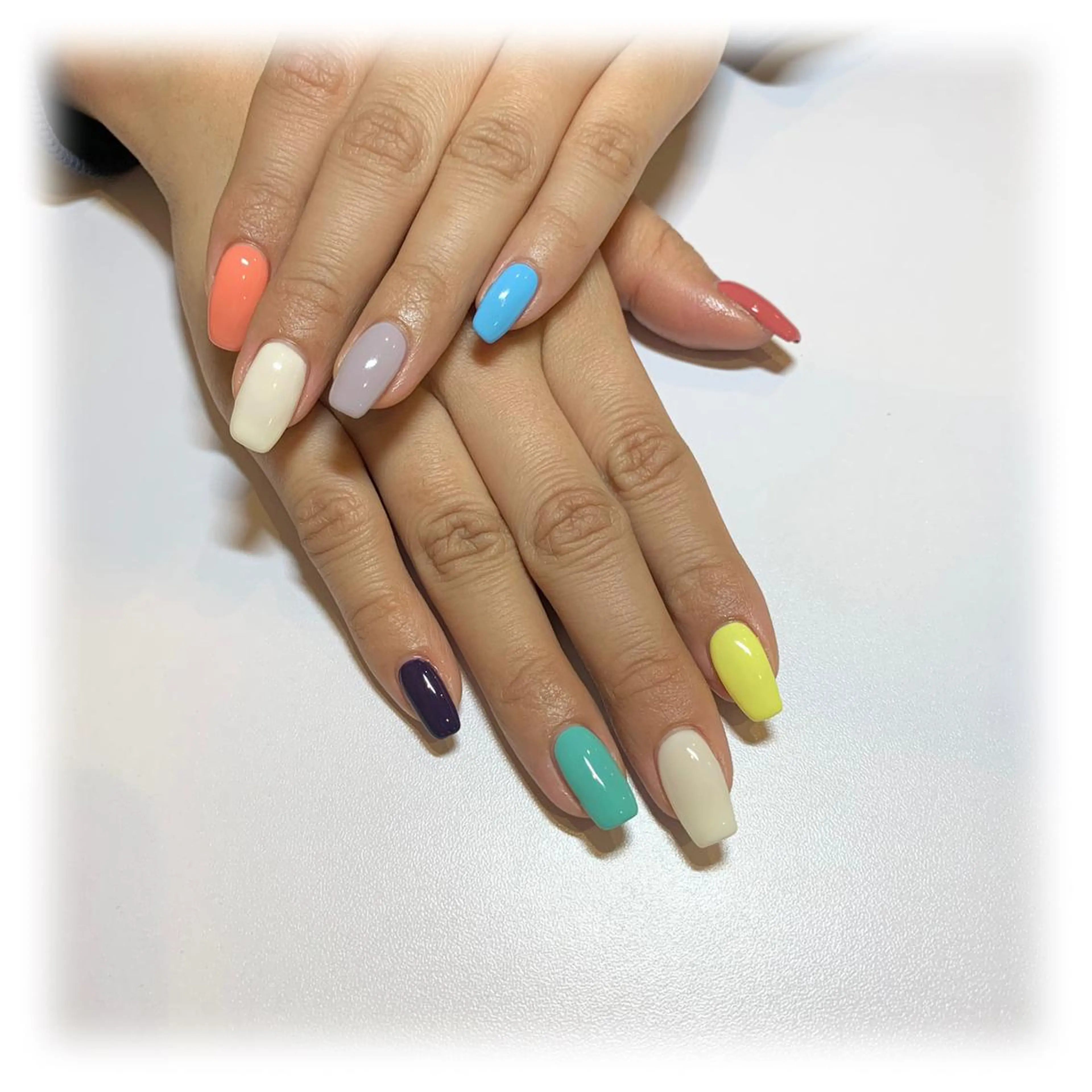 ネイル パステルネイル スクエアネイル ハンドネイル ui nailのネイルデザイン