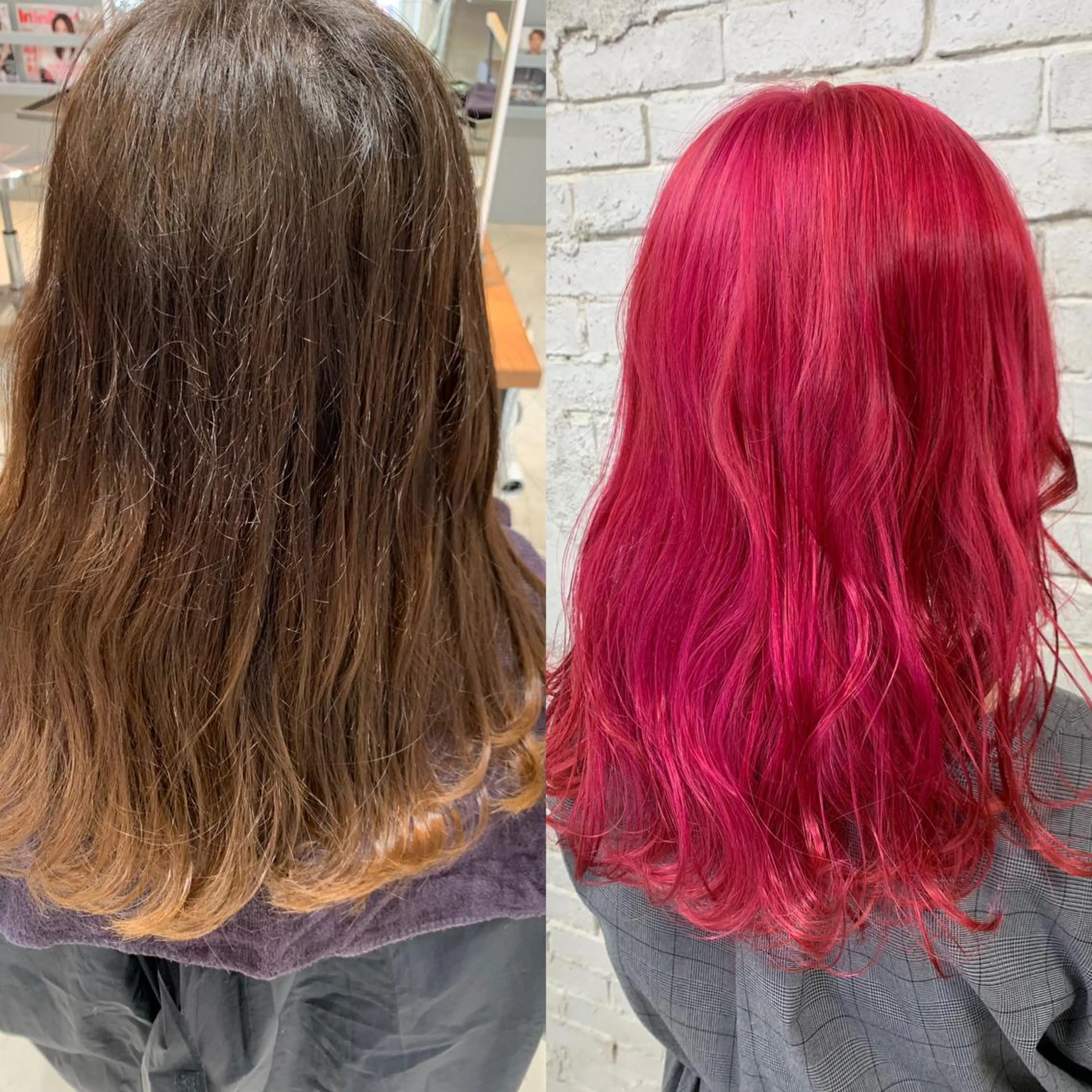 セミロング カラー ブリーチ ピンクカラー ヘアカラー トリートメント LUXBE LUCE那覇イオン店所属・LUXBE LUCEのヘアスタイル