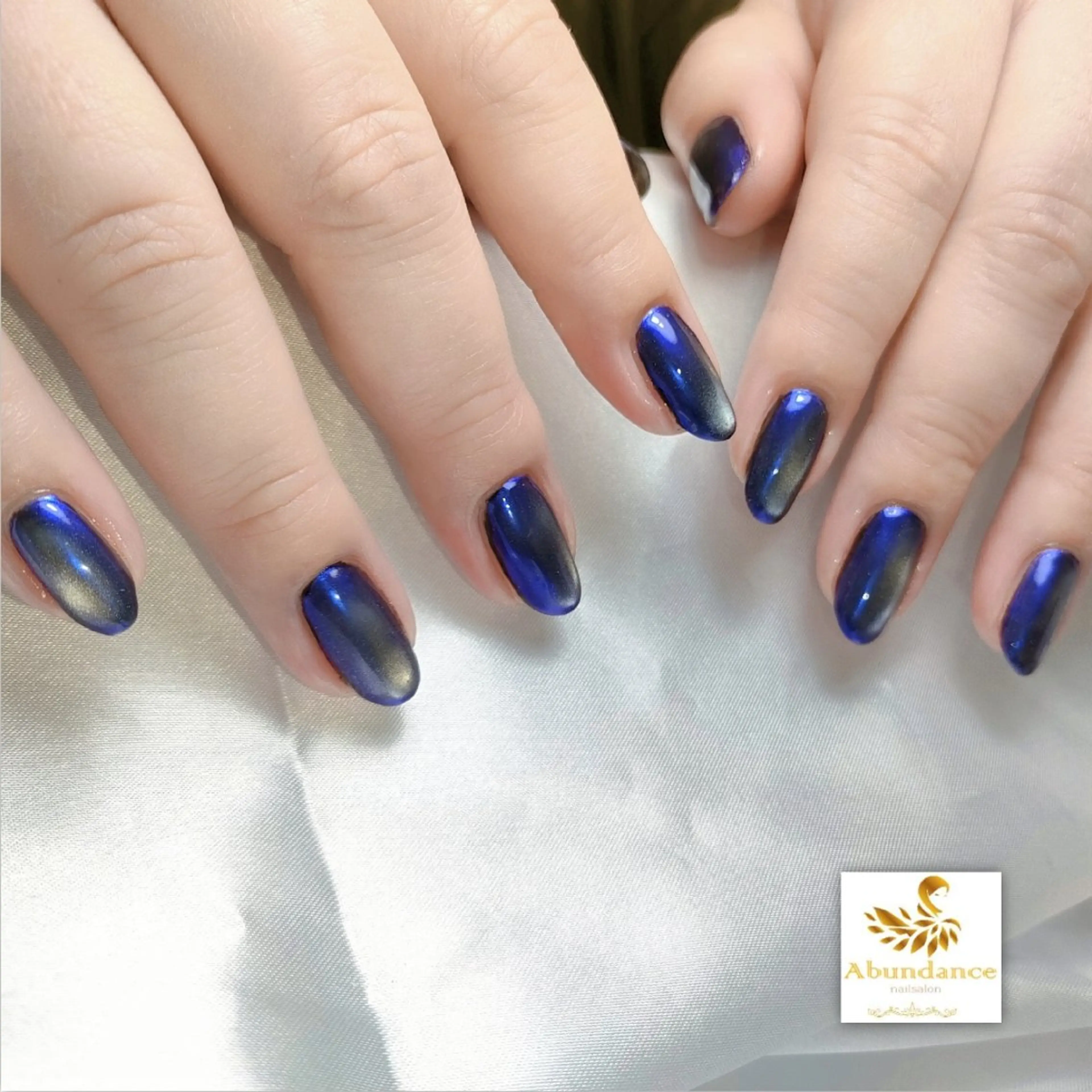 ネイル ブルー ハンドネイル 完全予約制個室サロン Abundancesのネイルデザイン