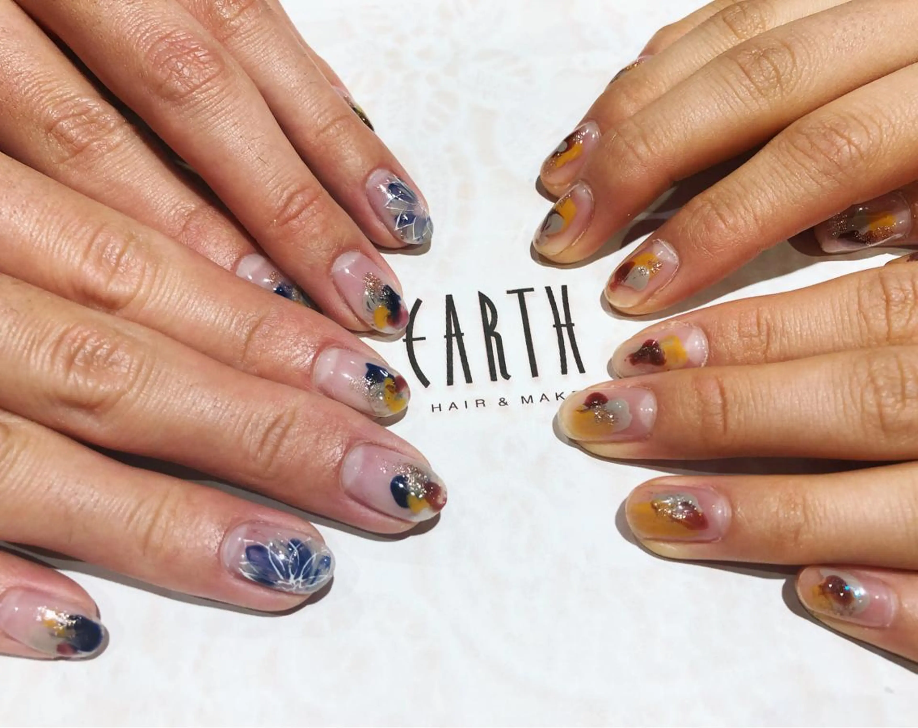 ネイル ニュアンスネイル ハンドネイル EARTH nanaのネイルデザイン