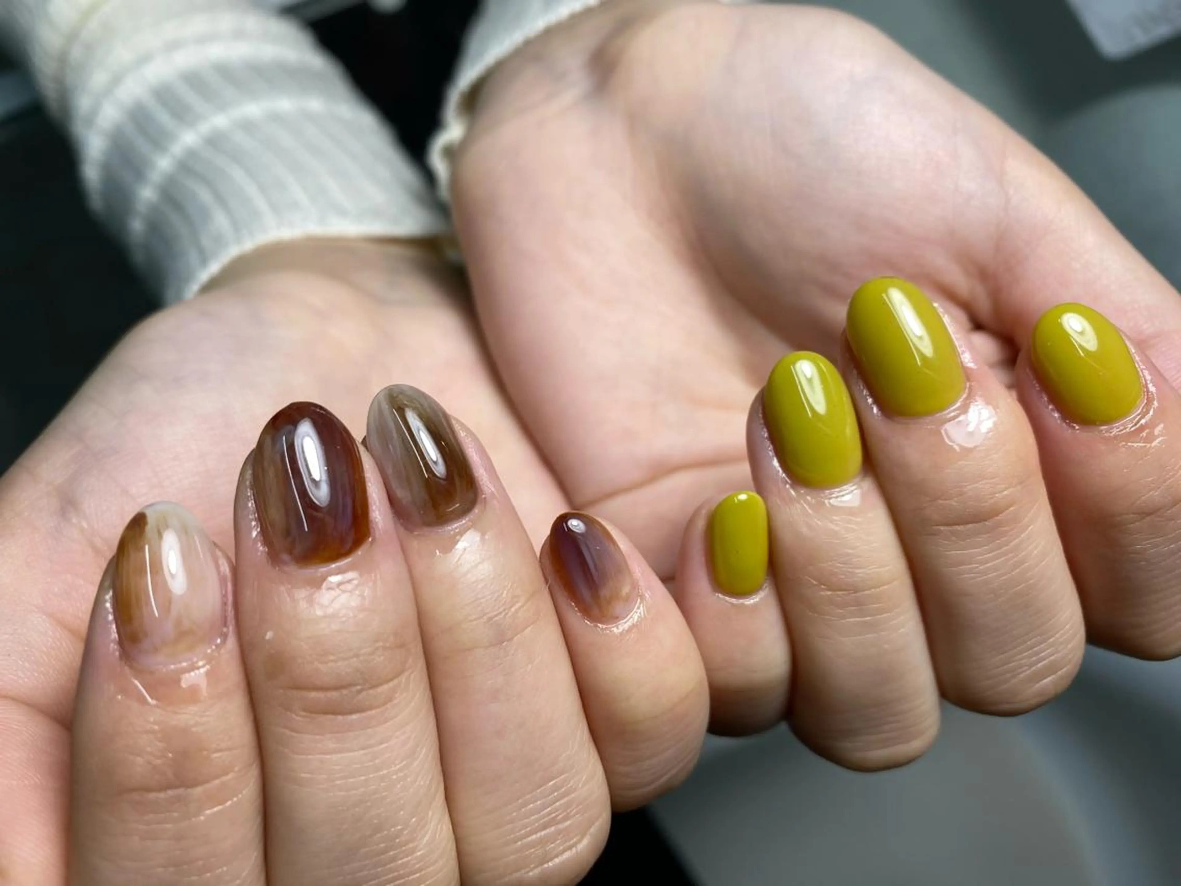 ネイル ニュアンスネイル 春ネイル ハンドネイル フットネイル GRANDE大須 栄/店長 aki🌙のネイルデザイン