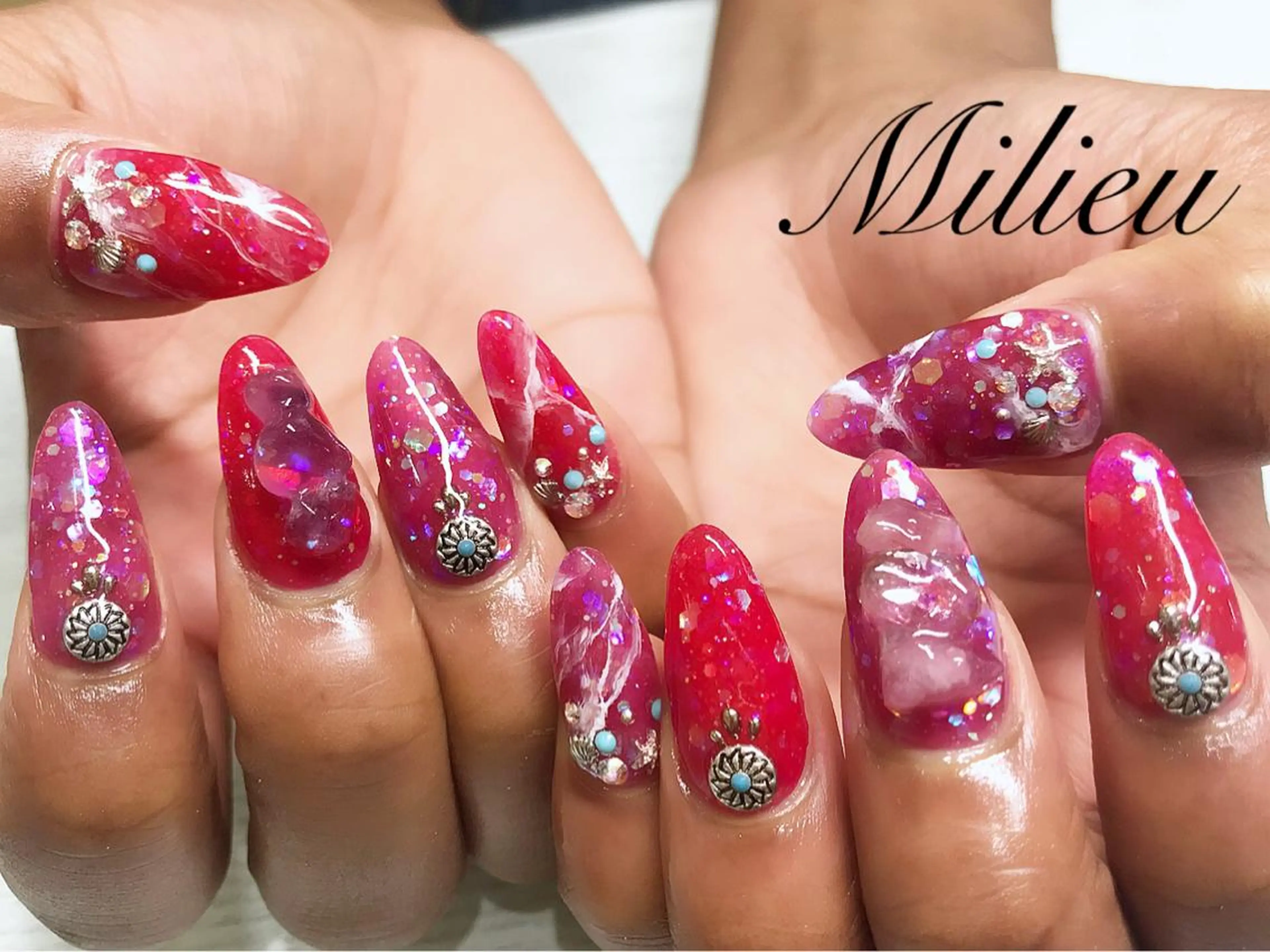 ネイル スカルプネイル ハンドネイル 吉澤 圭のネイルデザイン