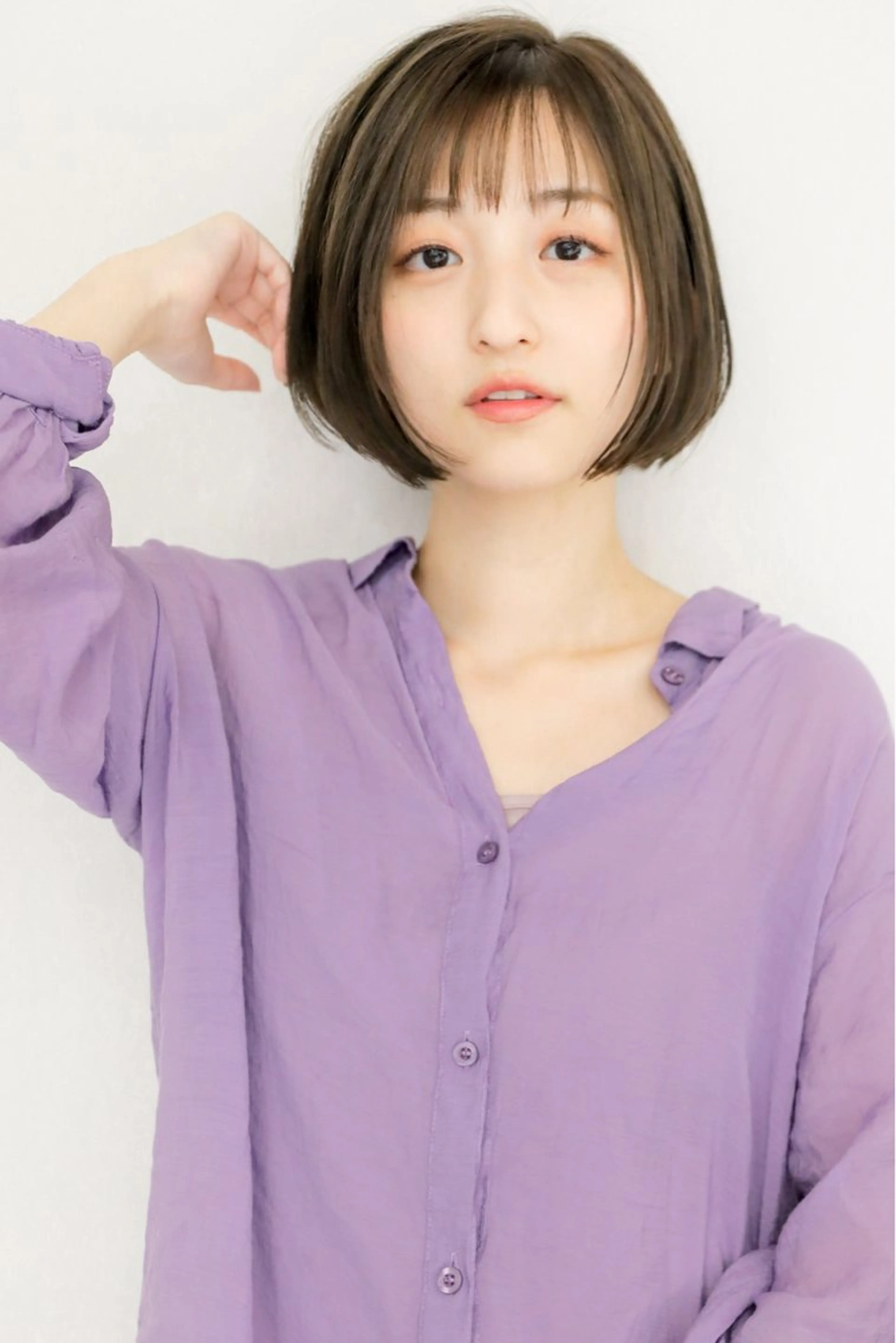 ミディアム ハイライト 髪質改善 小顔カット Endearing 銀座/レイヤーカットのヘアスタイル