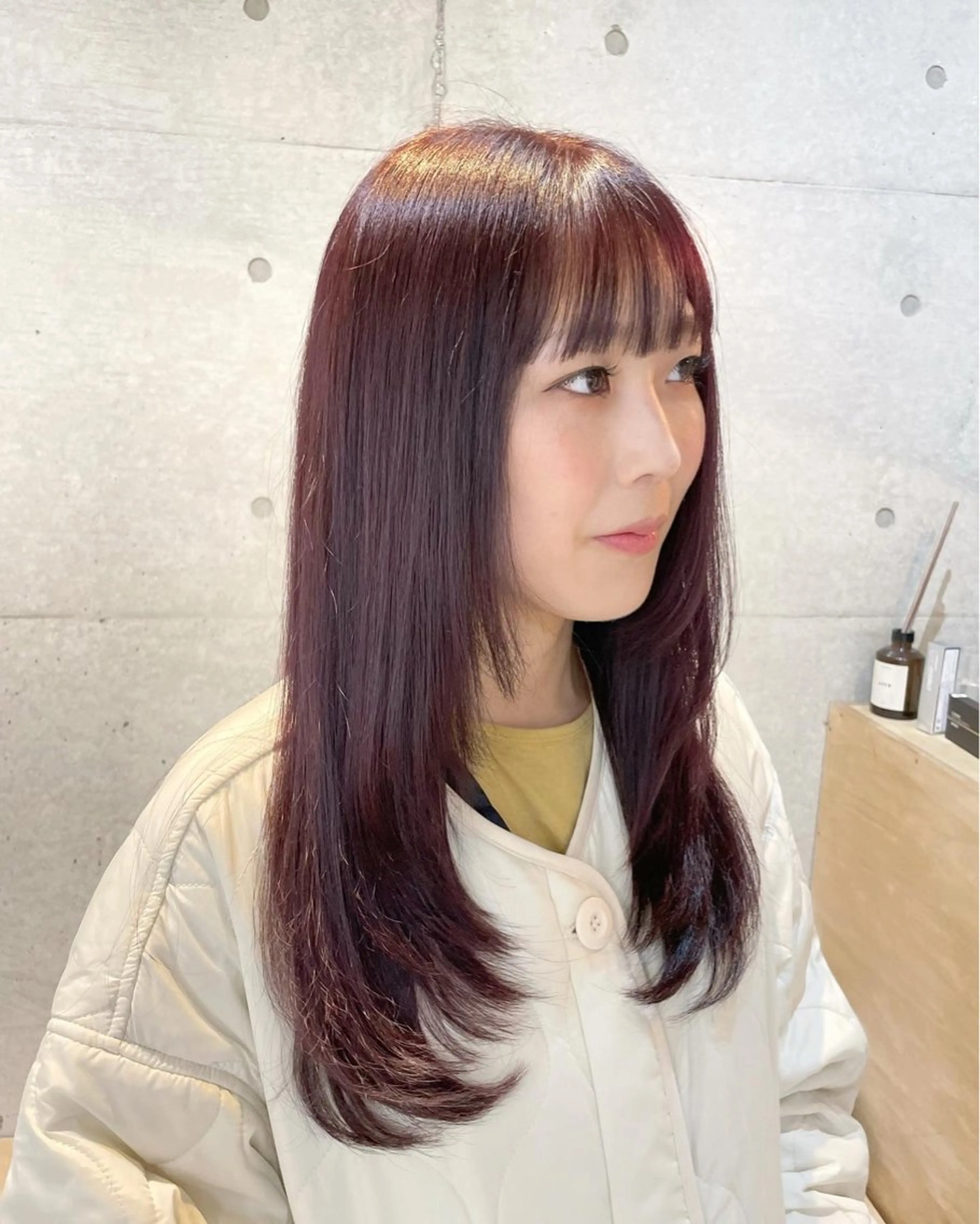 ロング カラー レイヤーカット カット ヘアカラー トリートメント 【arc】Ruri コテ巻き風パーマのヘアスタイル