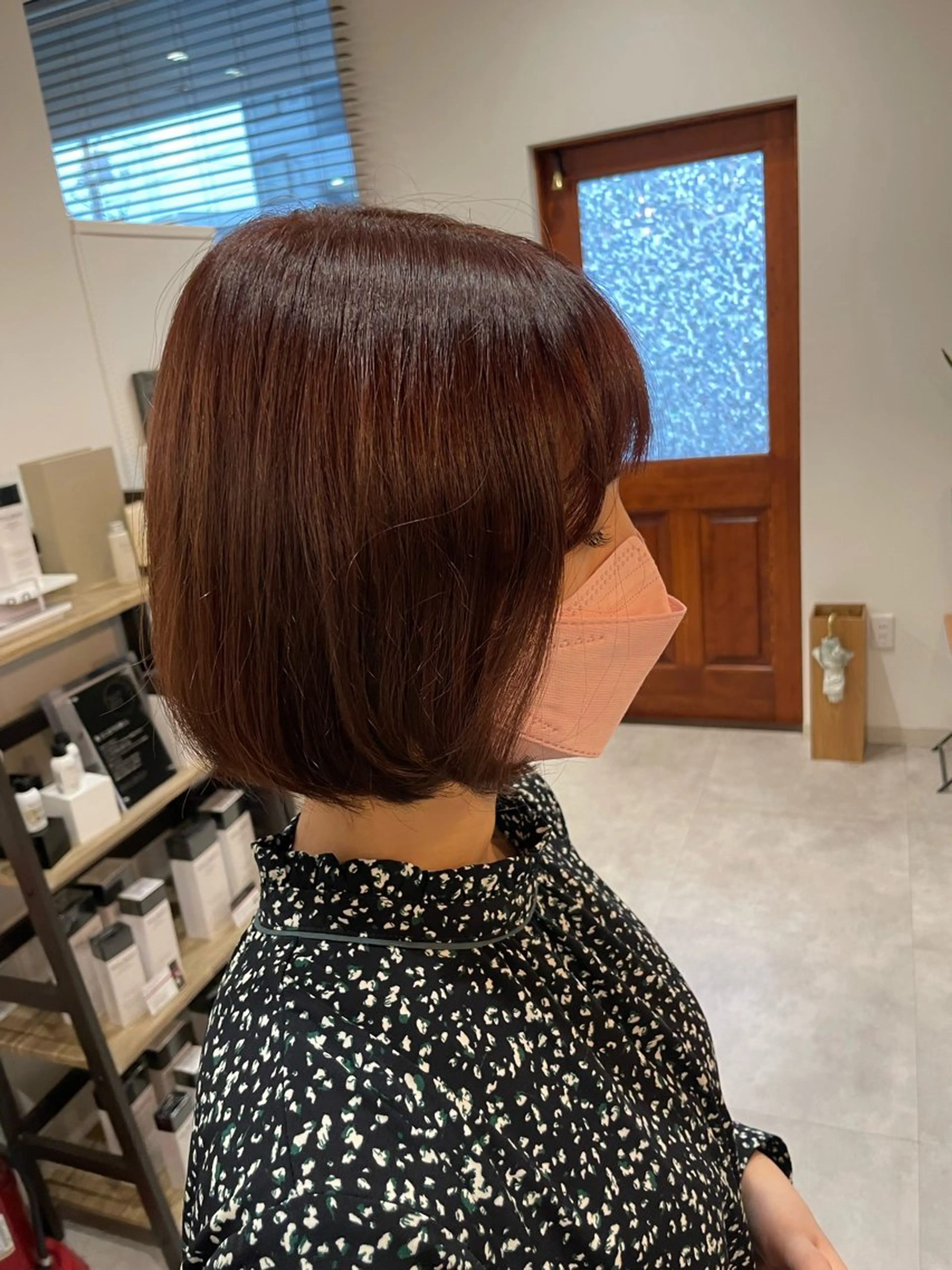 ミディアム カラー no4ナチュラル戸祭所属・山越 美裕樹のヘアスタイル