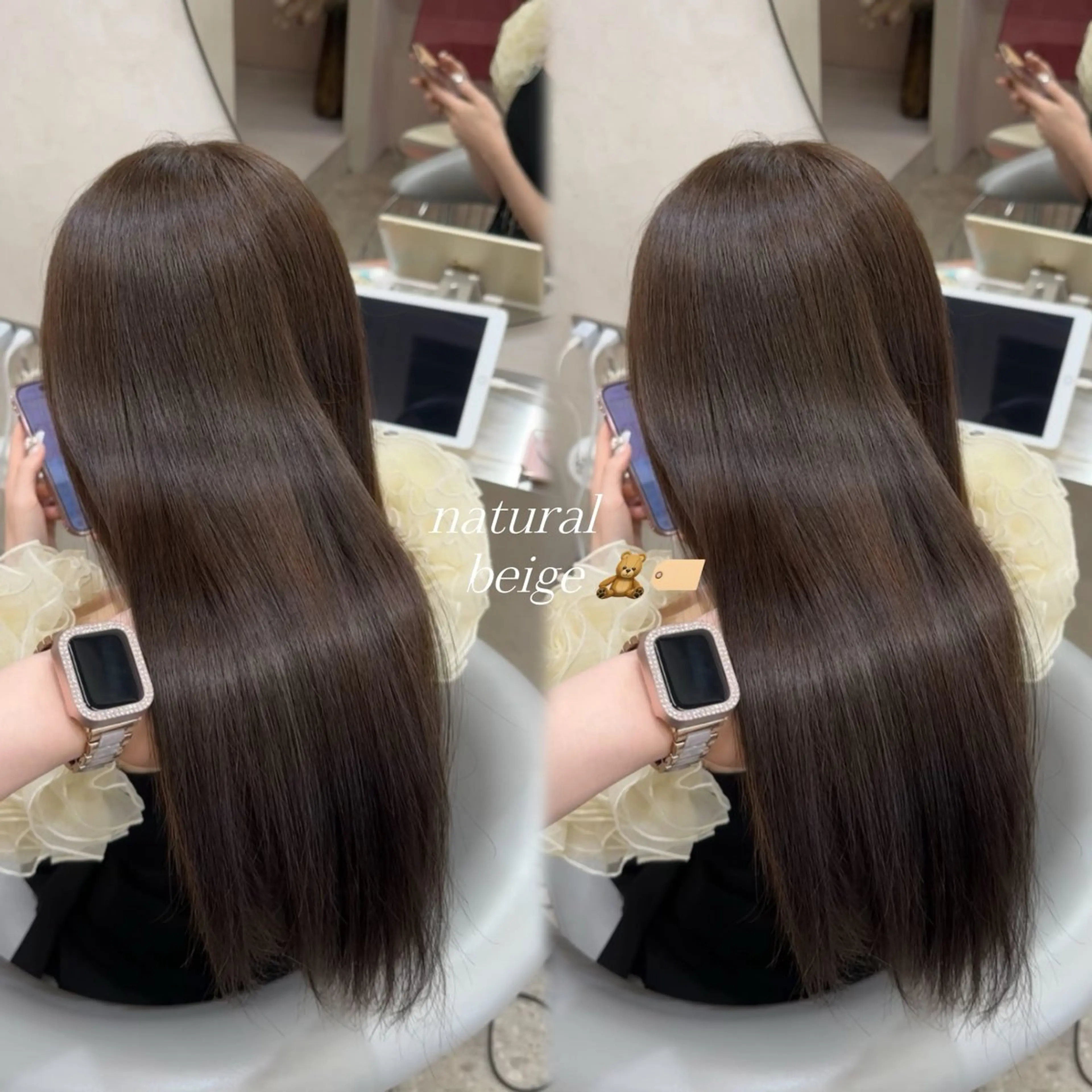 【🌟期間限定🌟】韓国風Cut+透明感ケアカラー+超音波2stepTR🌈ロング料金なし🌷ミニモ学割🎓U29🍉の写真