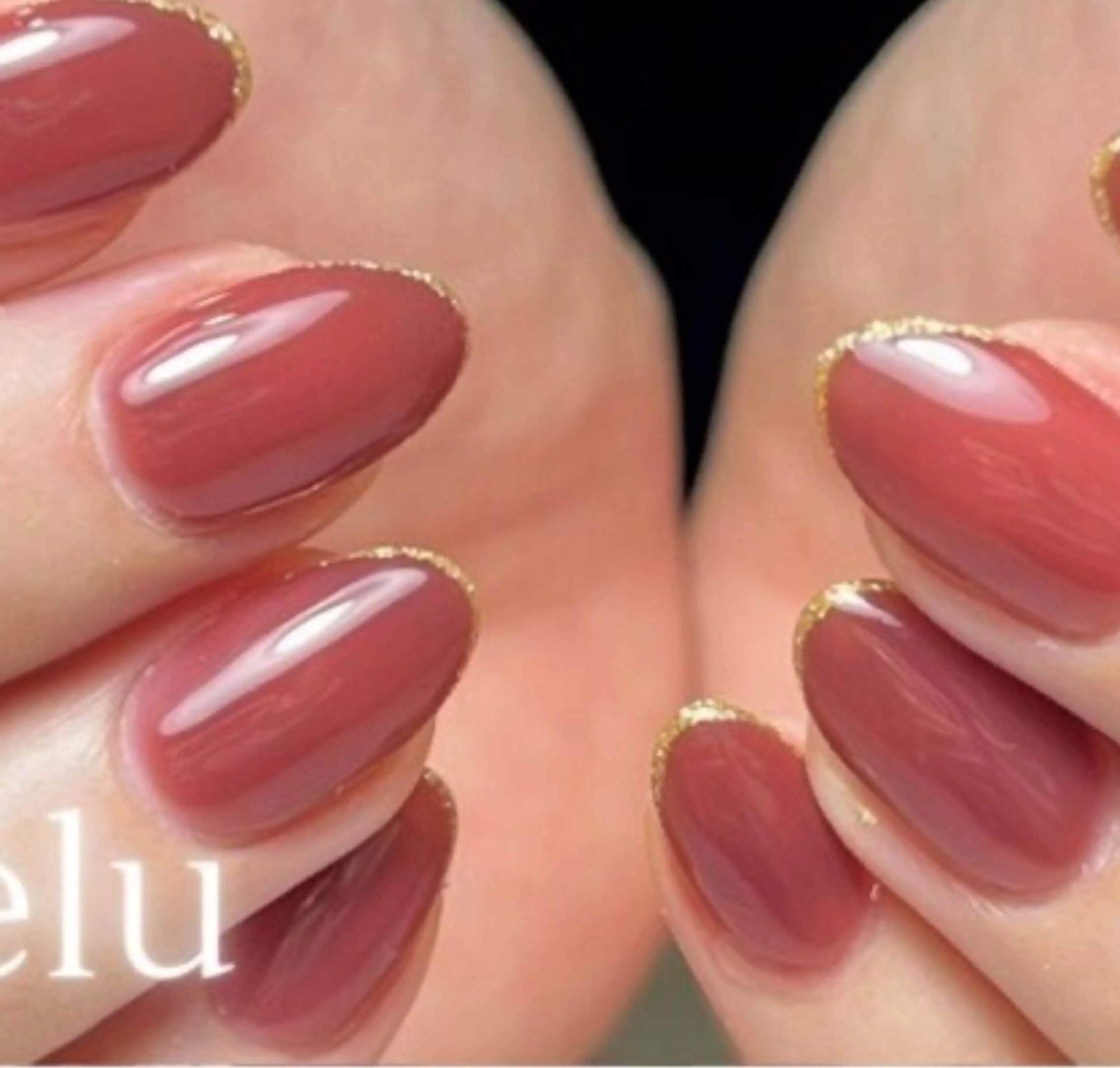 ネイル ラメ(グリッター) ワンカラーネイル おがわ🌈パラジェル 取扱店(恵比寿1分)のネイルデザイン