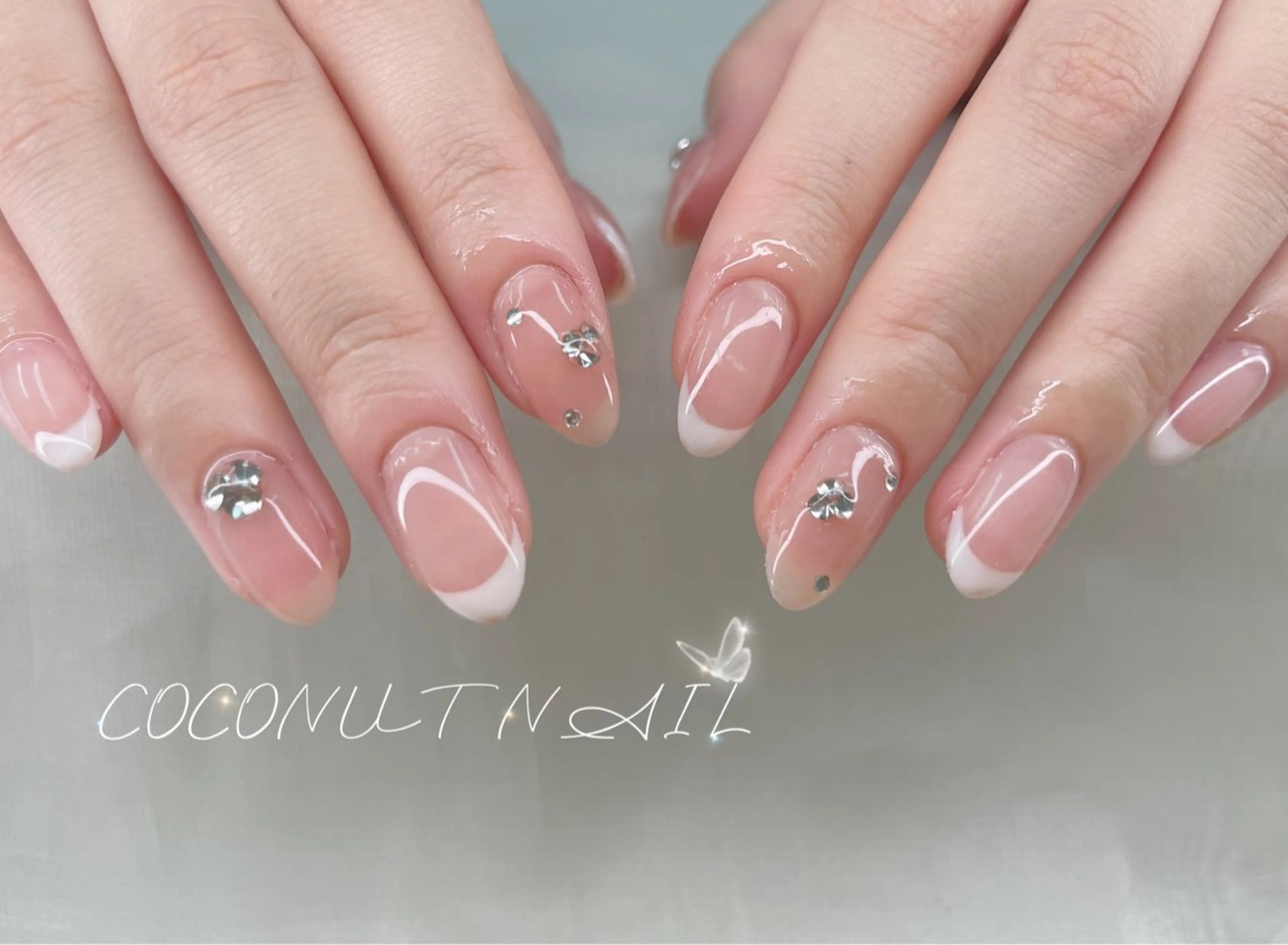 ネイル べっ甲ネイル フレンチネイル キラキラネイル マグネットネイル 大理石ネイル(マーブル) ハンドネイル 神田 ココナッツのネイルデザイン