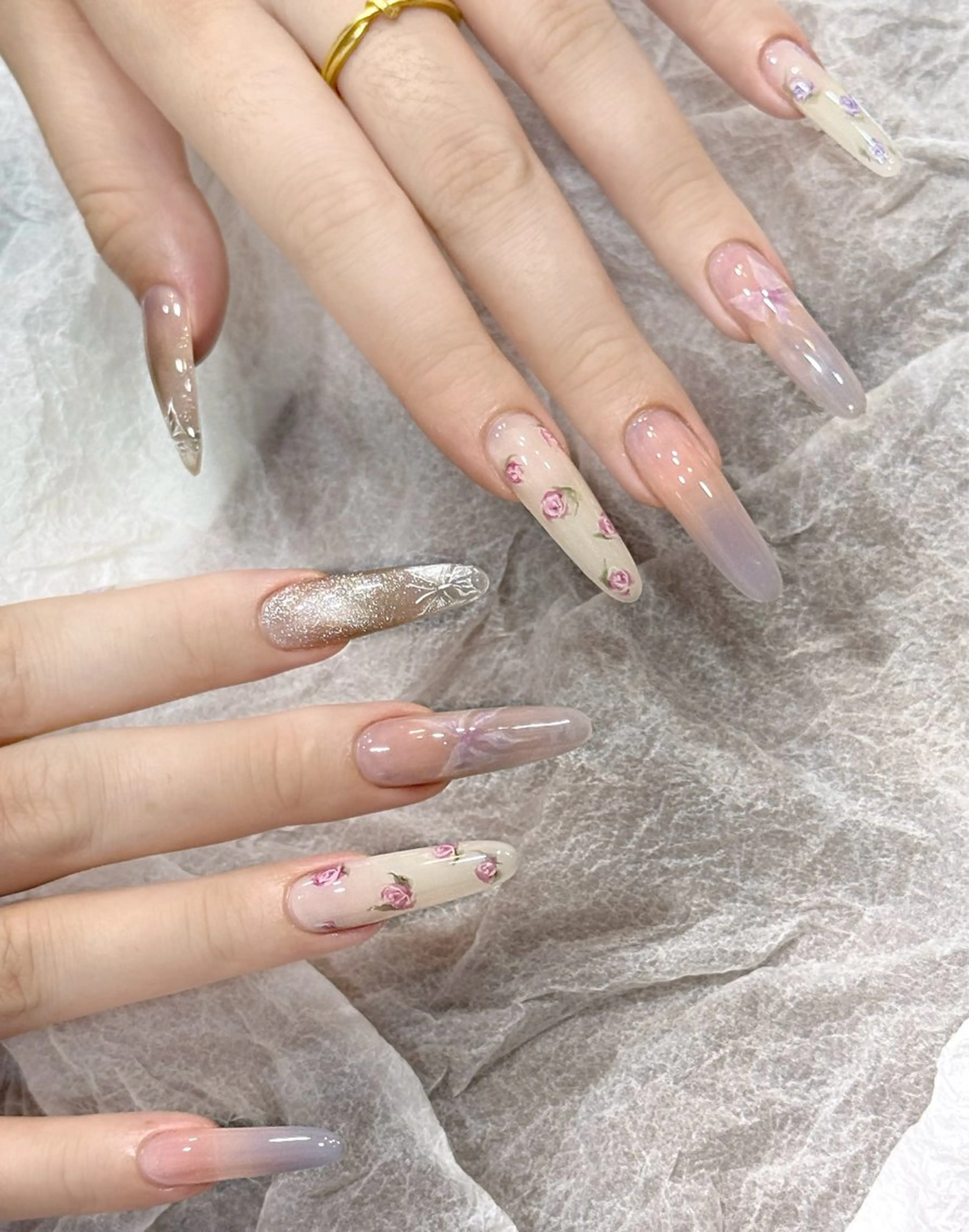 💗150分持ち込みデザイン・パーツ付け放題「ジェルオフ無料」の写真