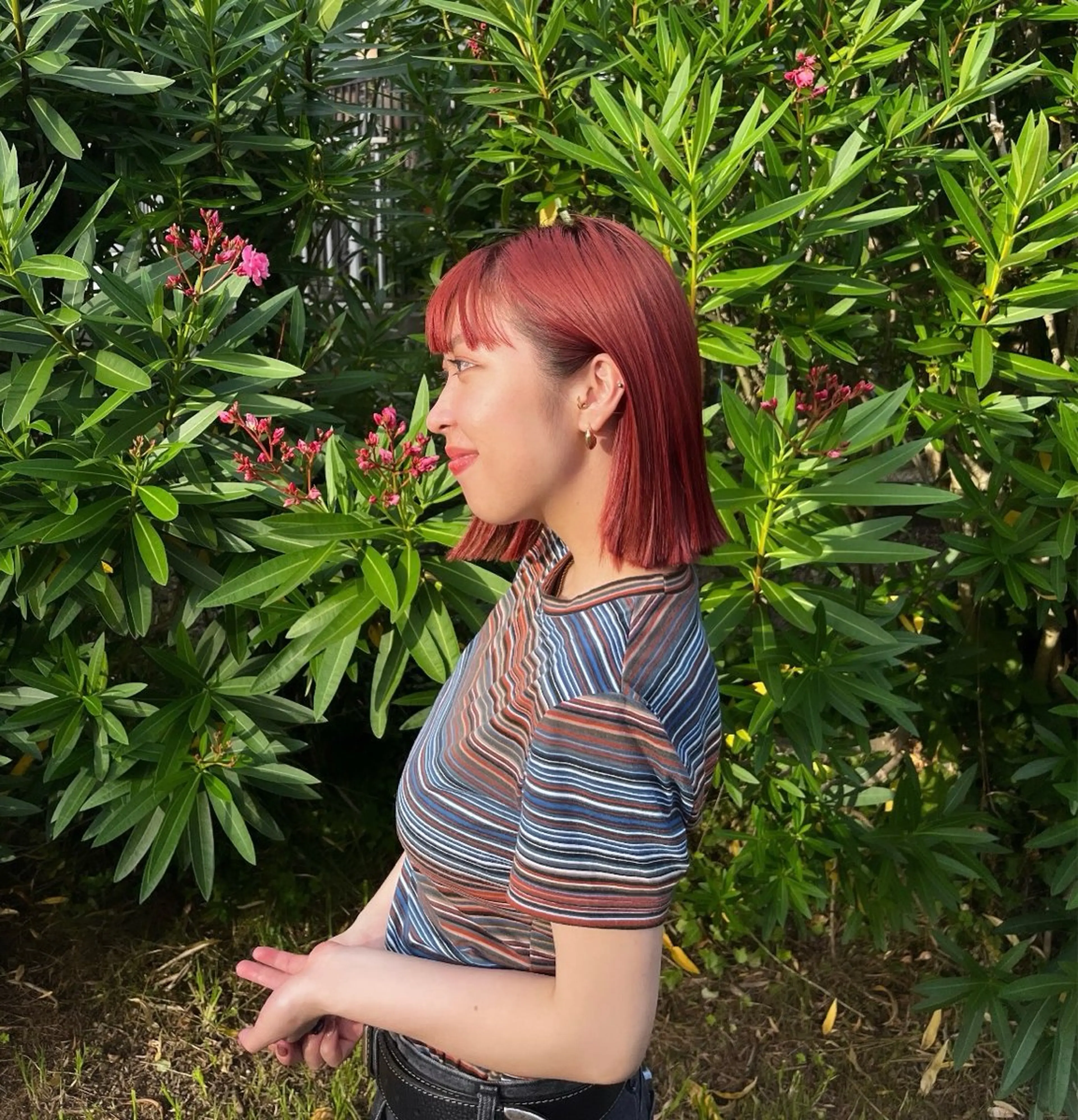 ショート カラー アッシュ ベージュカラー ブリーチ 透明感カラー ダブルカラー カット ヘアカラー レイヤー /髪質改善/ariのヘアスタイル