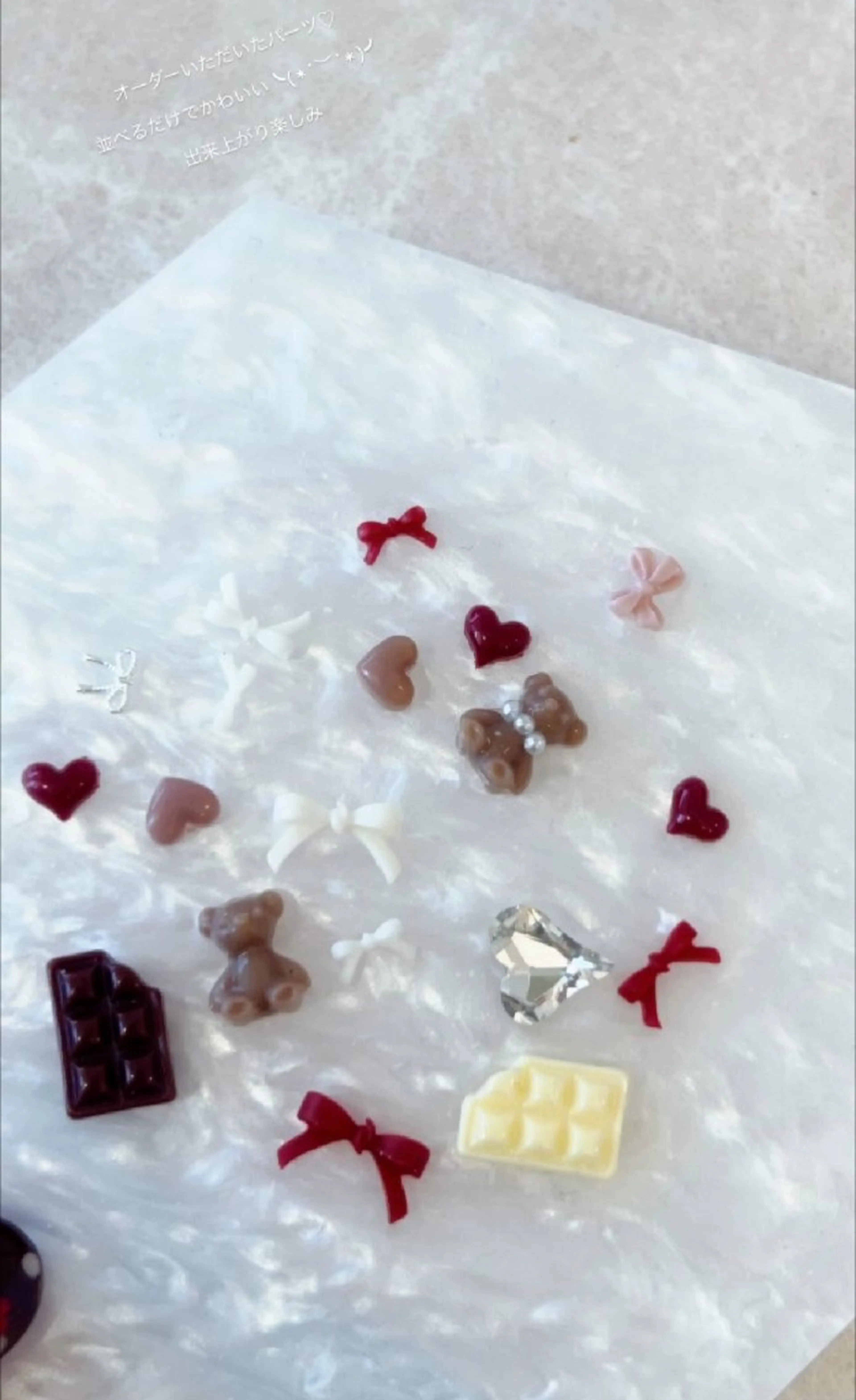 ネイル 長さ出し ジェルネイル パラジェル I LOVE ME  NAIL.｡.:*♡のネイルデザイン