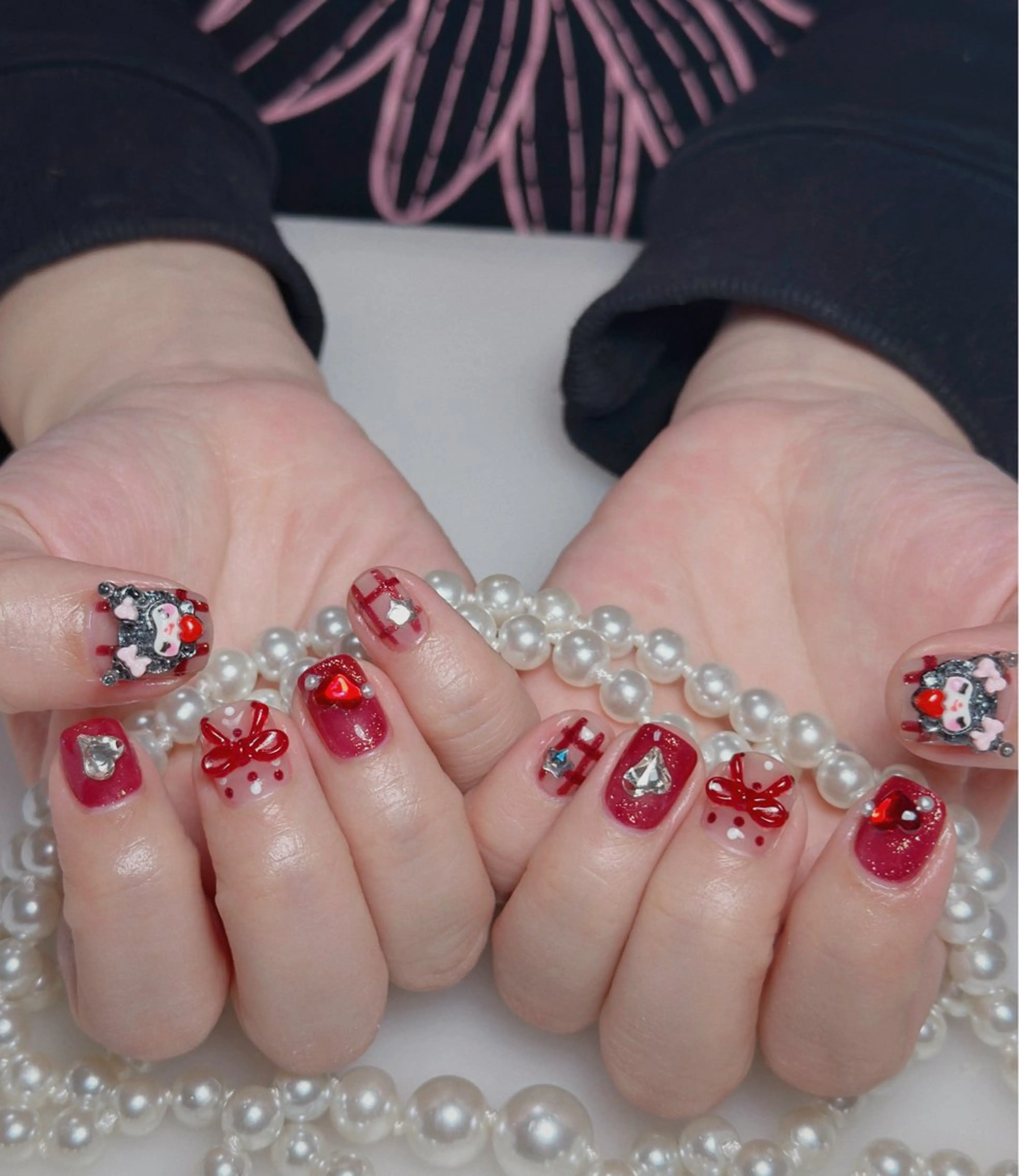 ネイル オーロラネイル 長さ出し フットネイル 韓国ネイル ラメ(グリッター) ハンドネイル 👍thumbs up nail👍のネイルデザイン