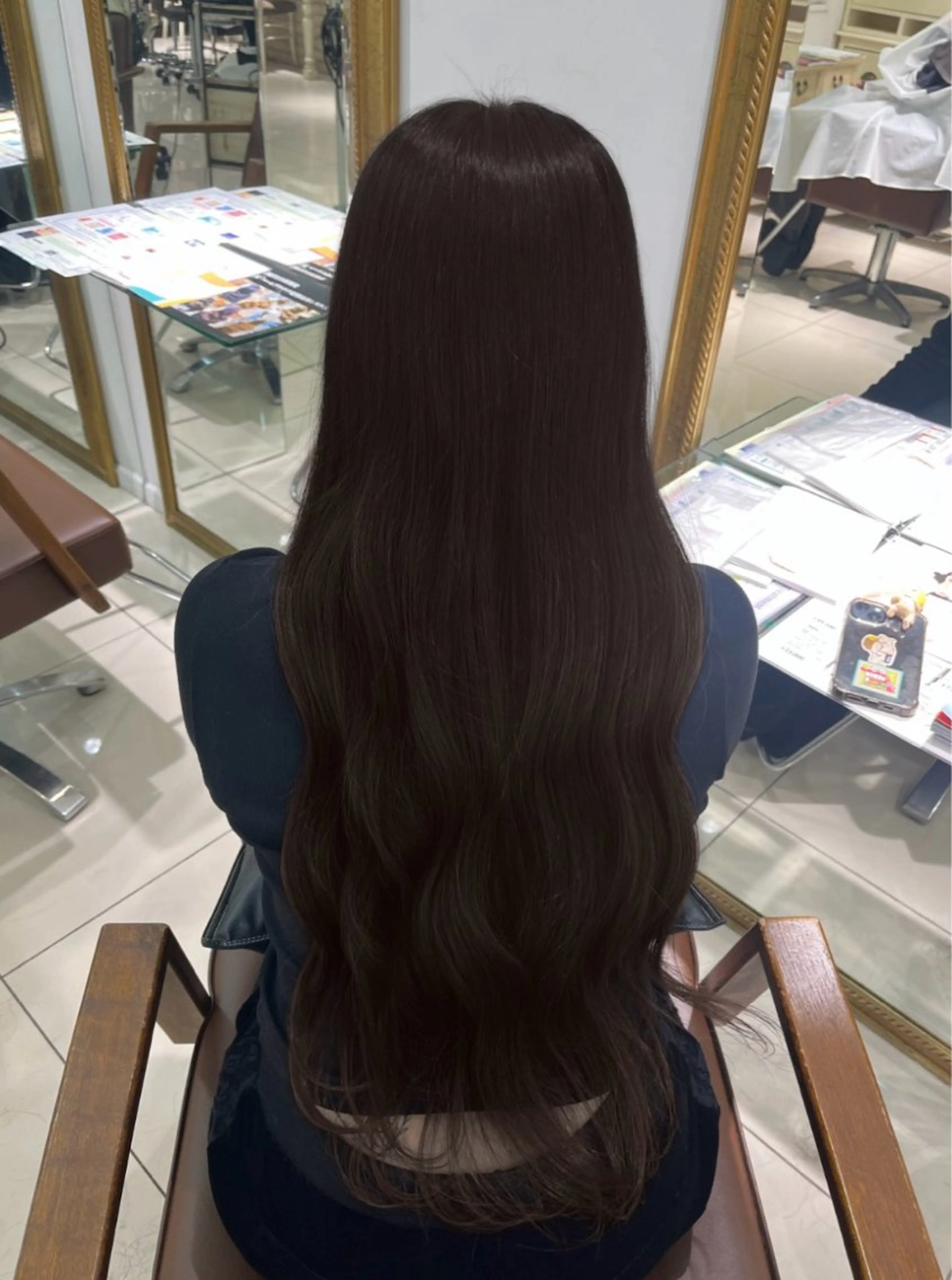 ロング チョコレートブラウン ヘアカラー 髪質改善 💞はな🫧🎀のヘアスタイル