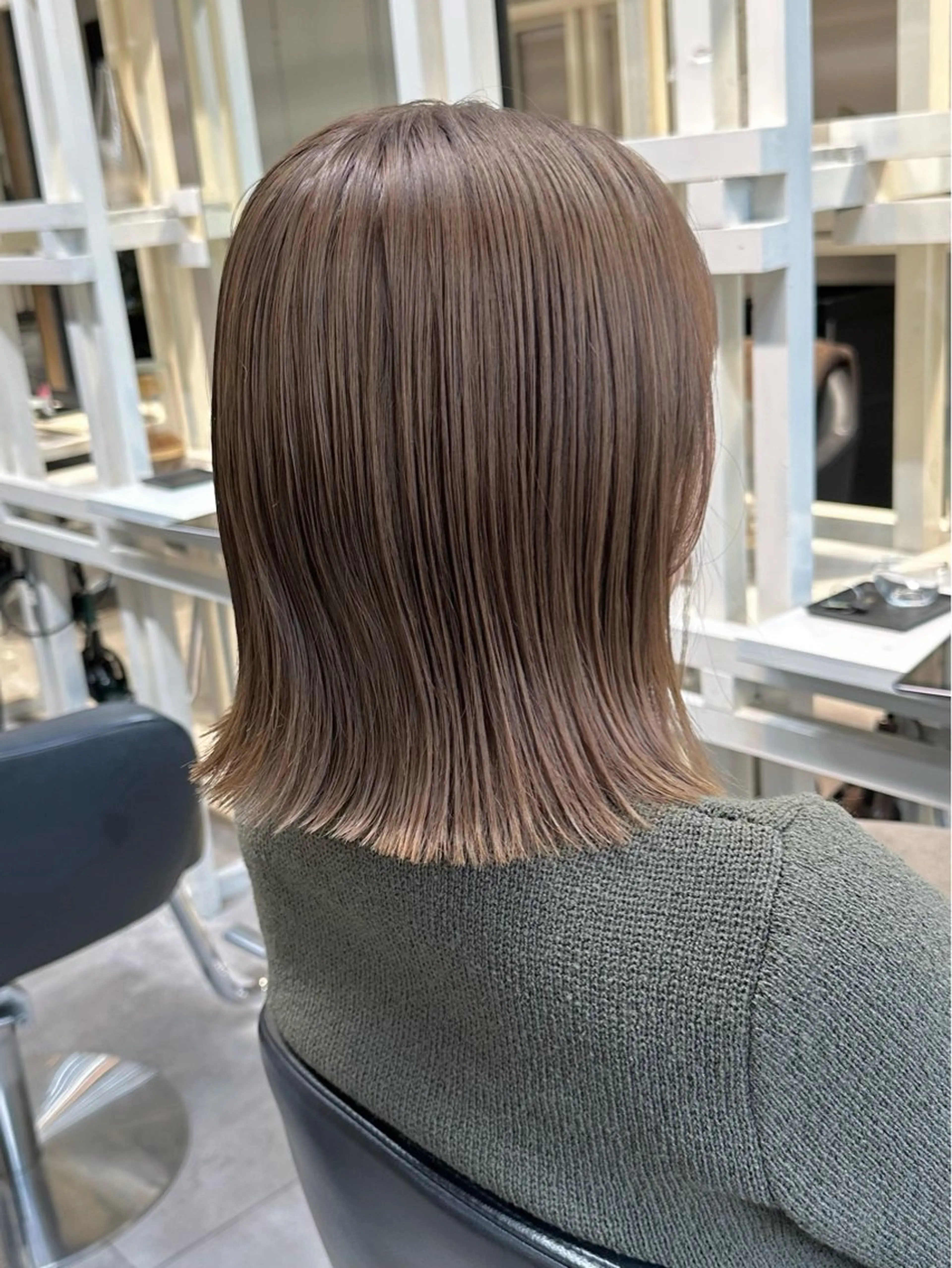 ミディアム カラー カット ヘアカラー トリートメント 透明感カラー/ボブ /佐藤伶のヘアスタイル