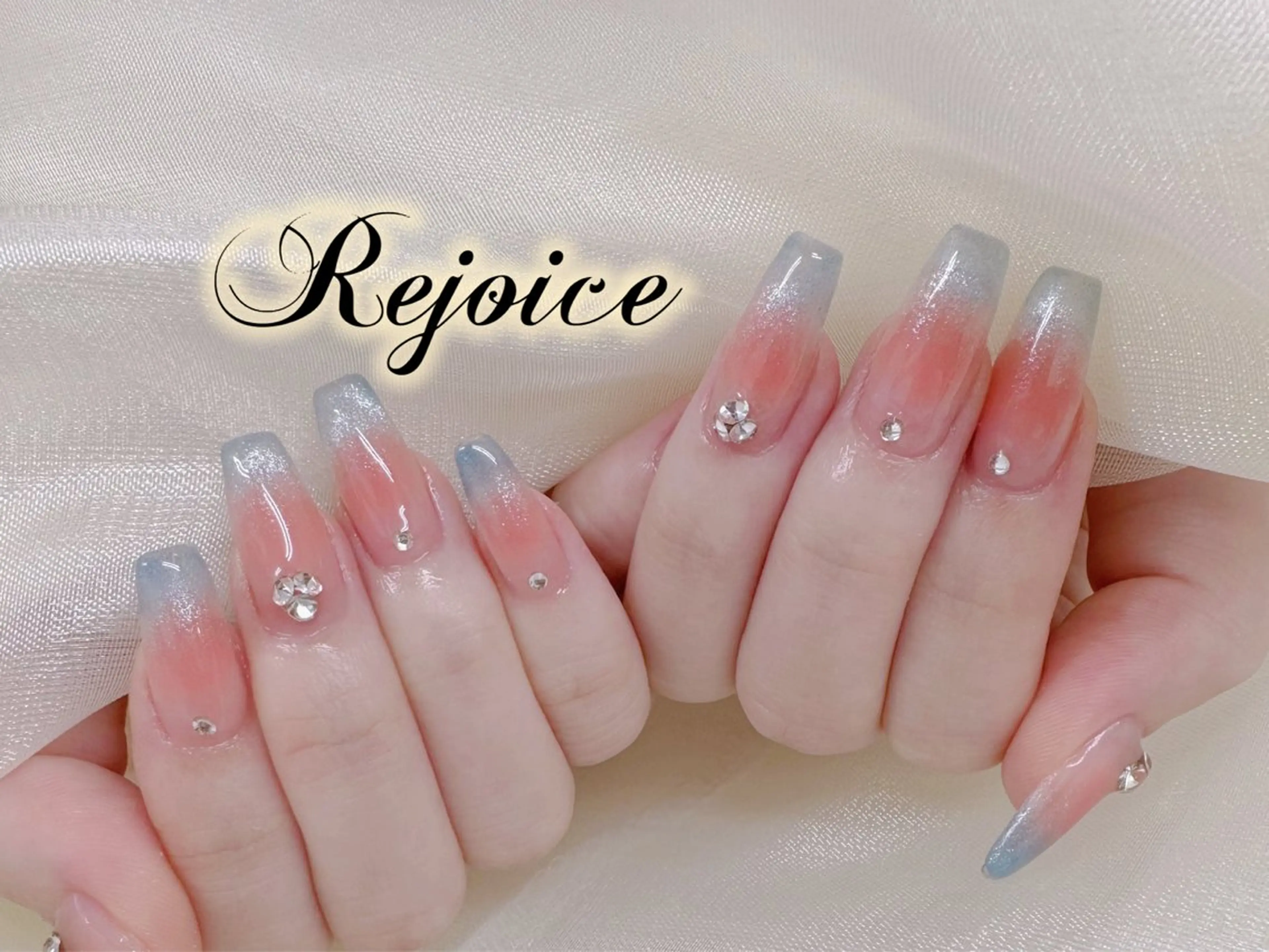 ネイル チークネイル グラデーション マグネットネイル ハンドネイル ネイルサロン リジョイス 渋谷店のネイルデザイン