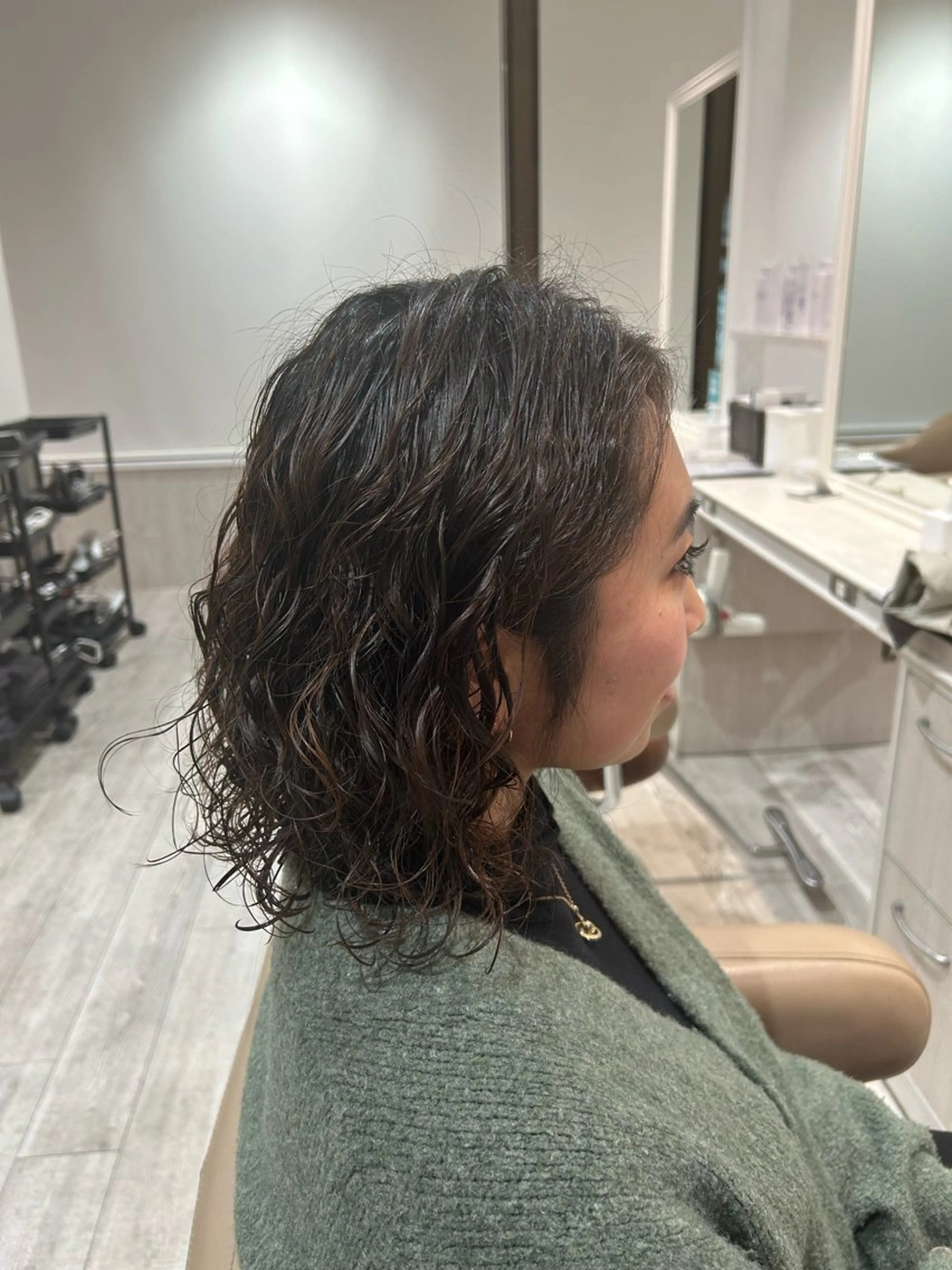 ミディアム パーマ Akane🤎 ash本八幡のヘアスタイル