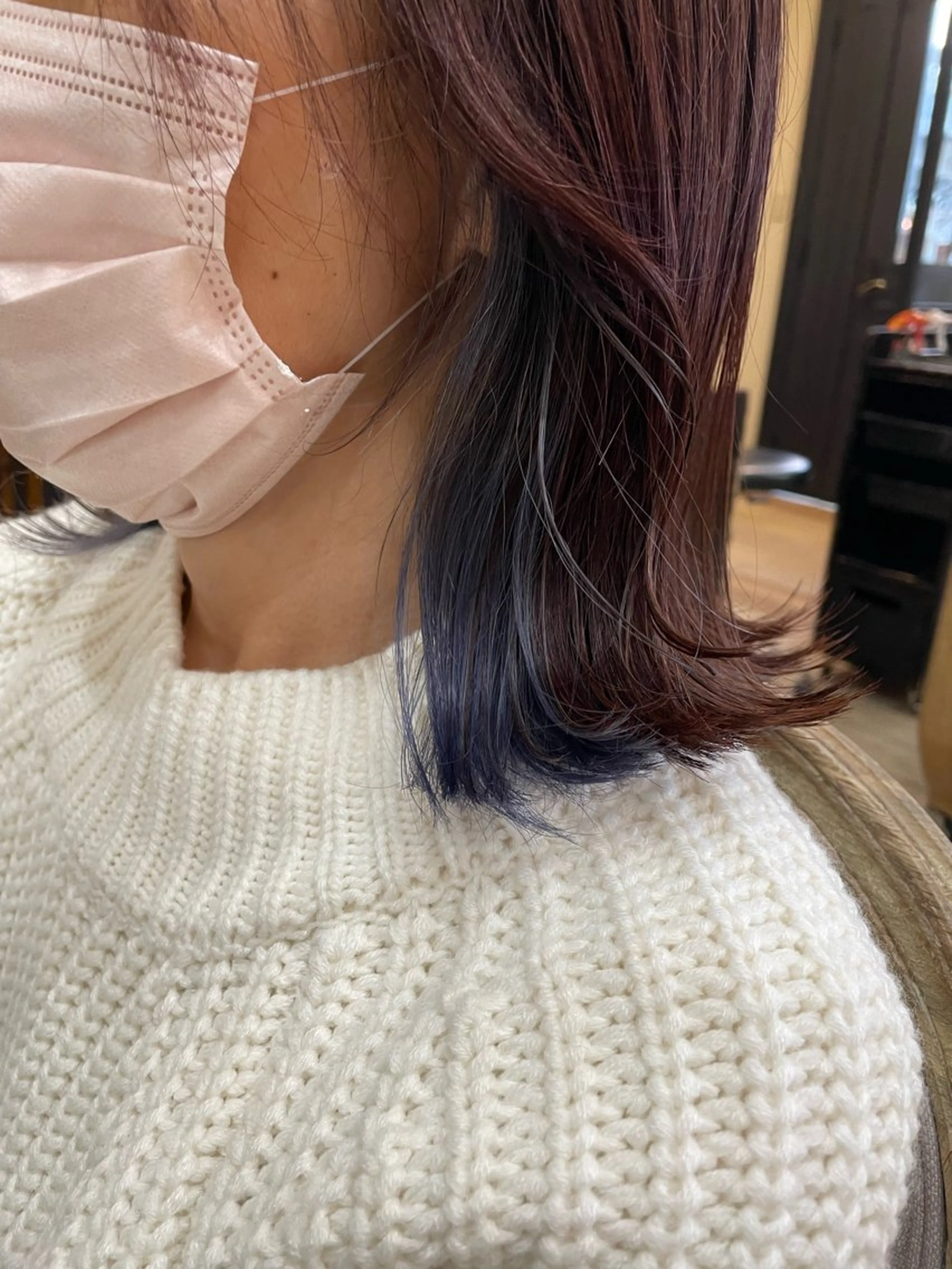 セミロング ピンクブラウン 亀川蓮 Agu hairのヘアスタイル