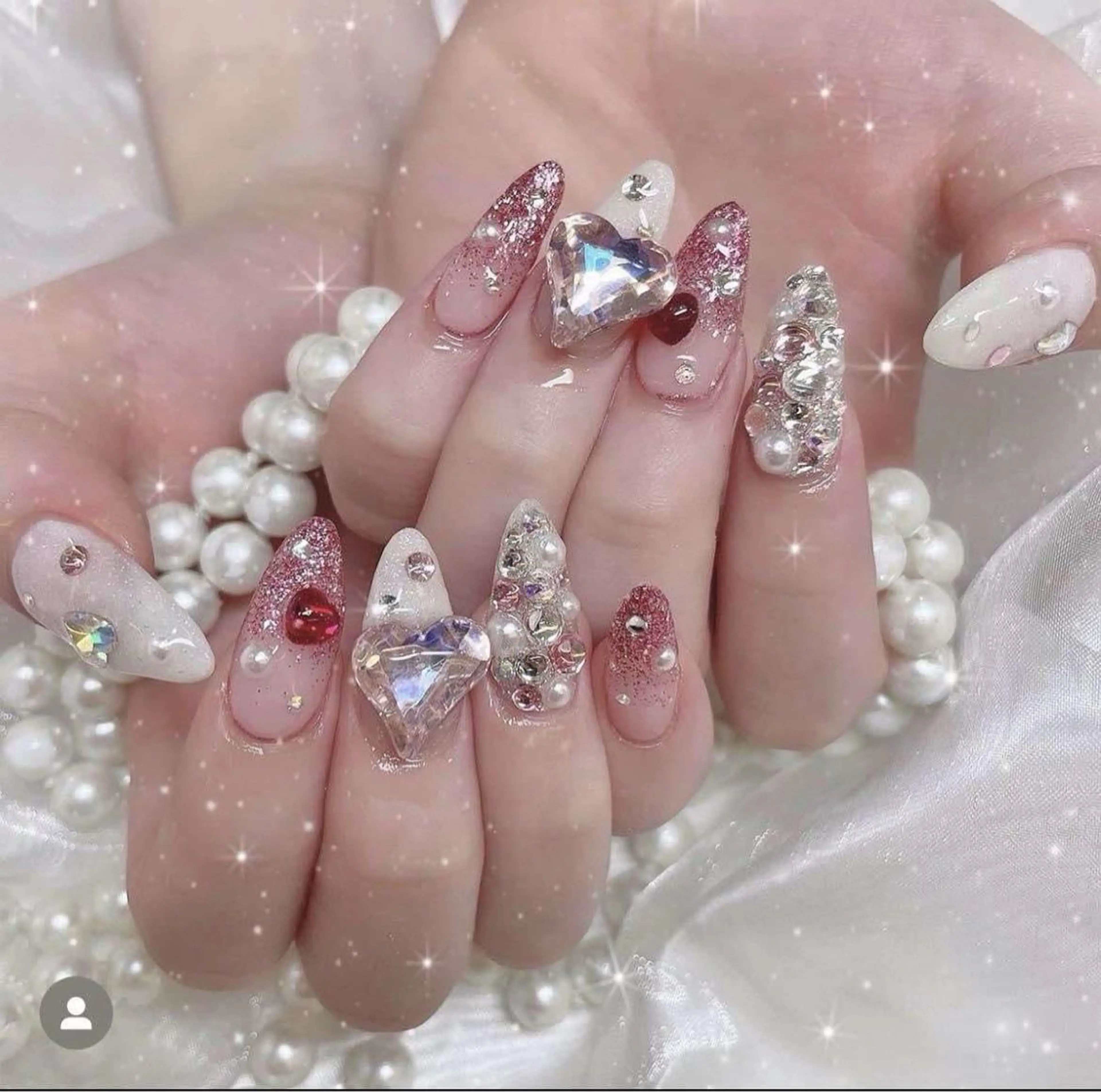 ネイル アートネイル 長さ出し ジェルネイル キラキラネイル マグネットネイル Lee Nails チップ長さだし専門店のネイルデザイン