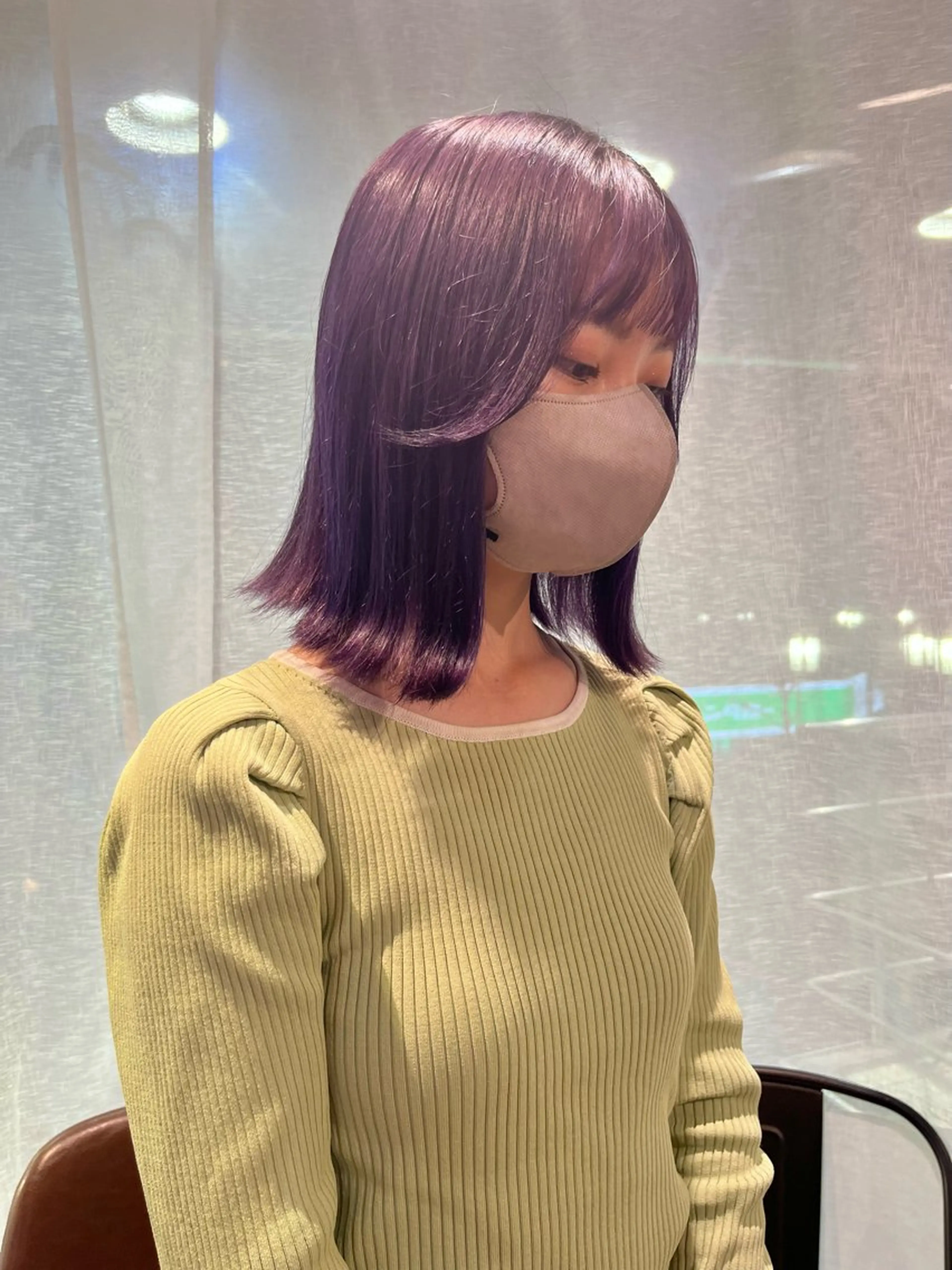 ミディアム カラー Rei/ 縮毛矯正/ ハイライトカラー募集のヘアスタイル