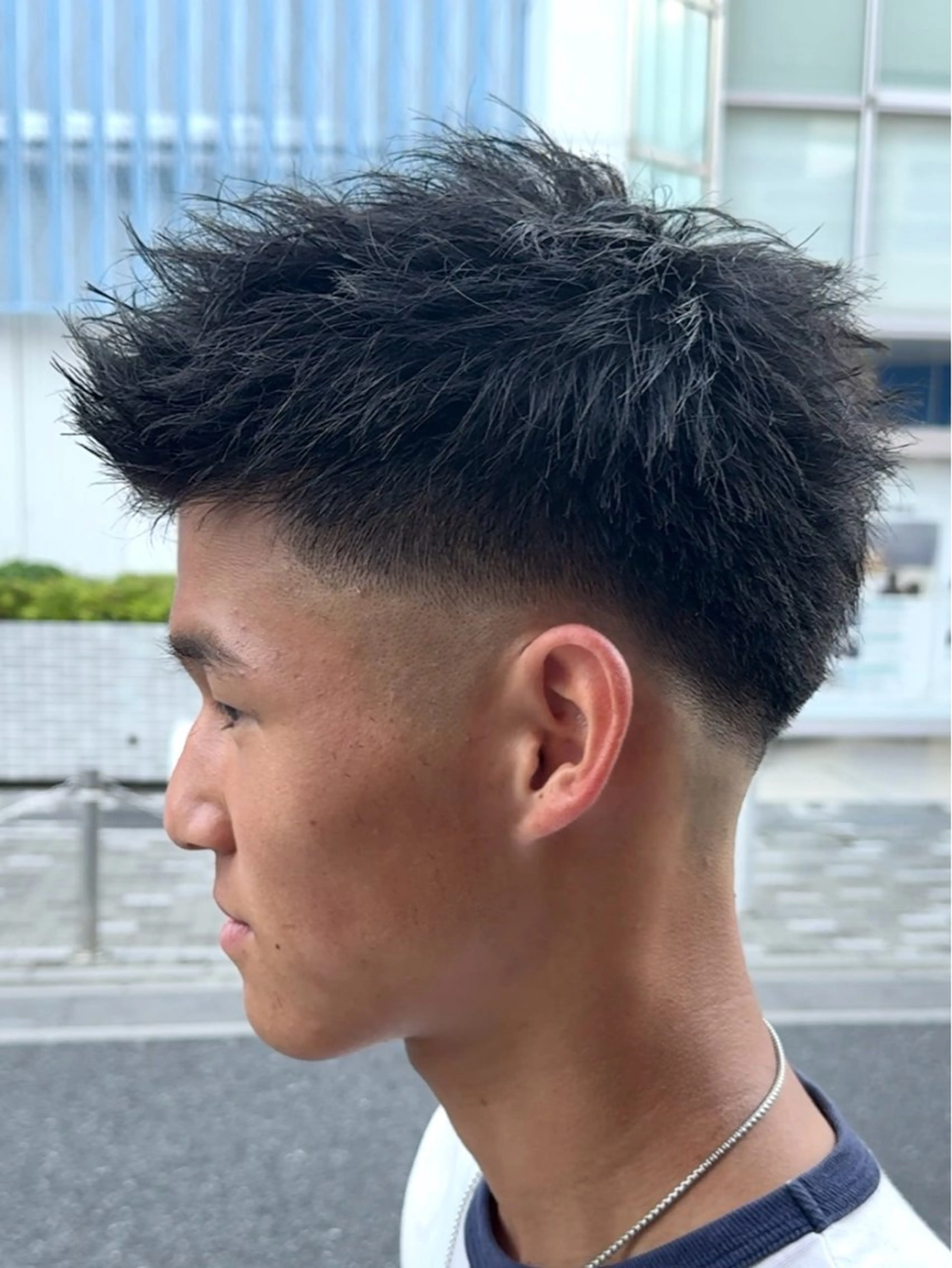ショート メンズ フェードカット スパイキーショート ショートヘア カット 藤田 明輝のヘアスタイル