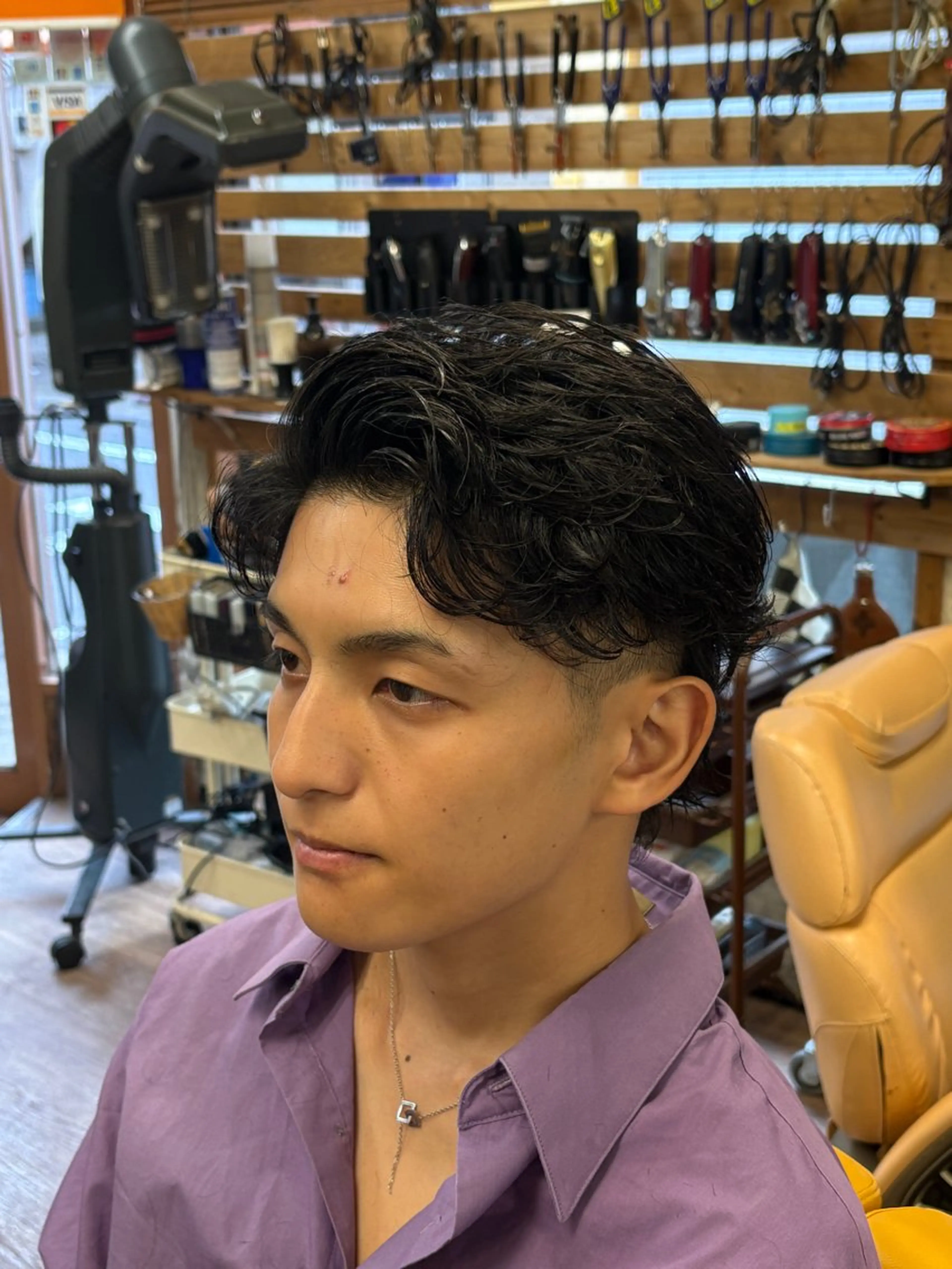 ミディアム パーマ 💈無料メンズカット 💈とーごのヘアスタイル