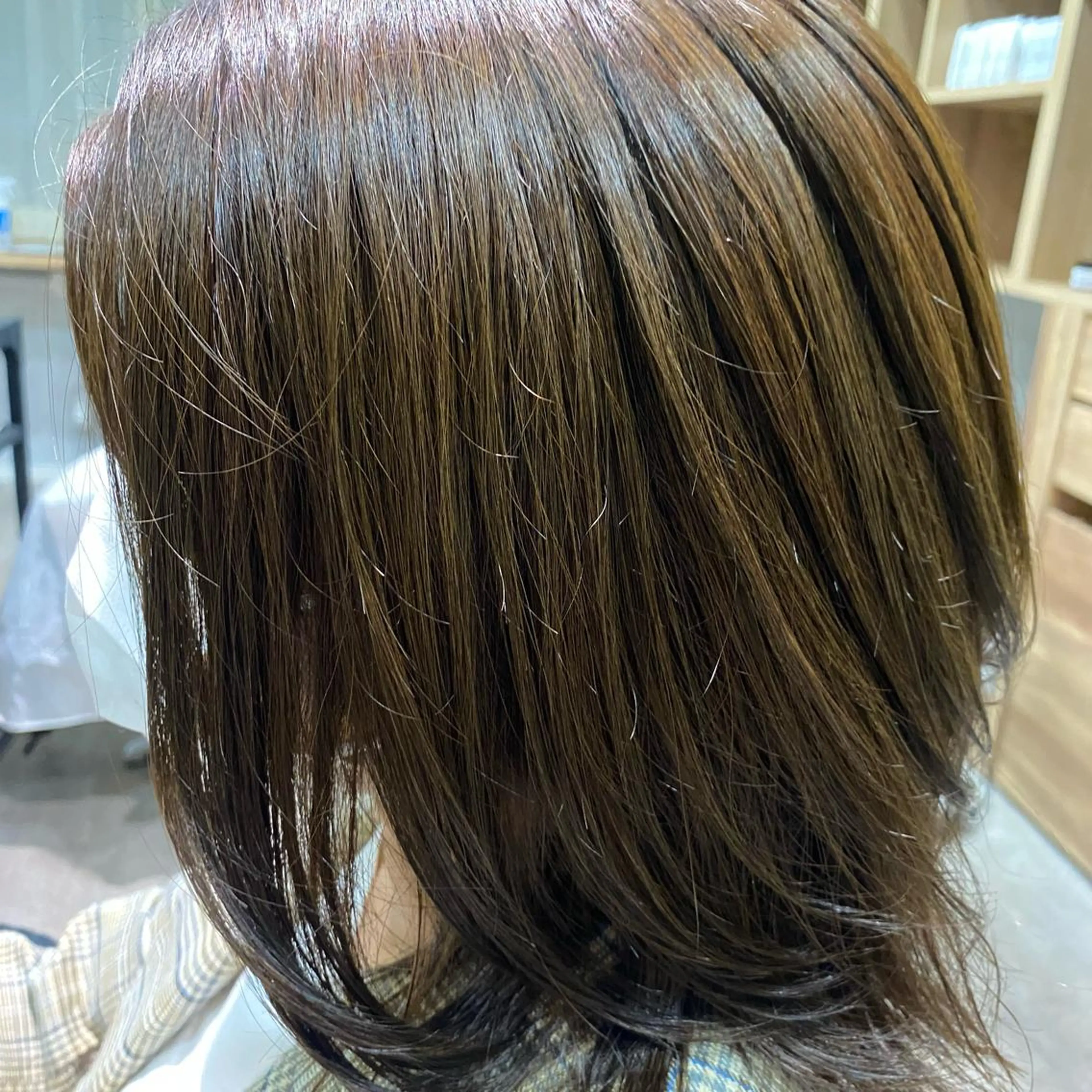 ミディアム ヘアカラー 大久保 優香のヘアスタイル