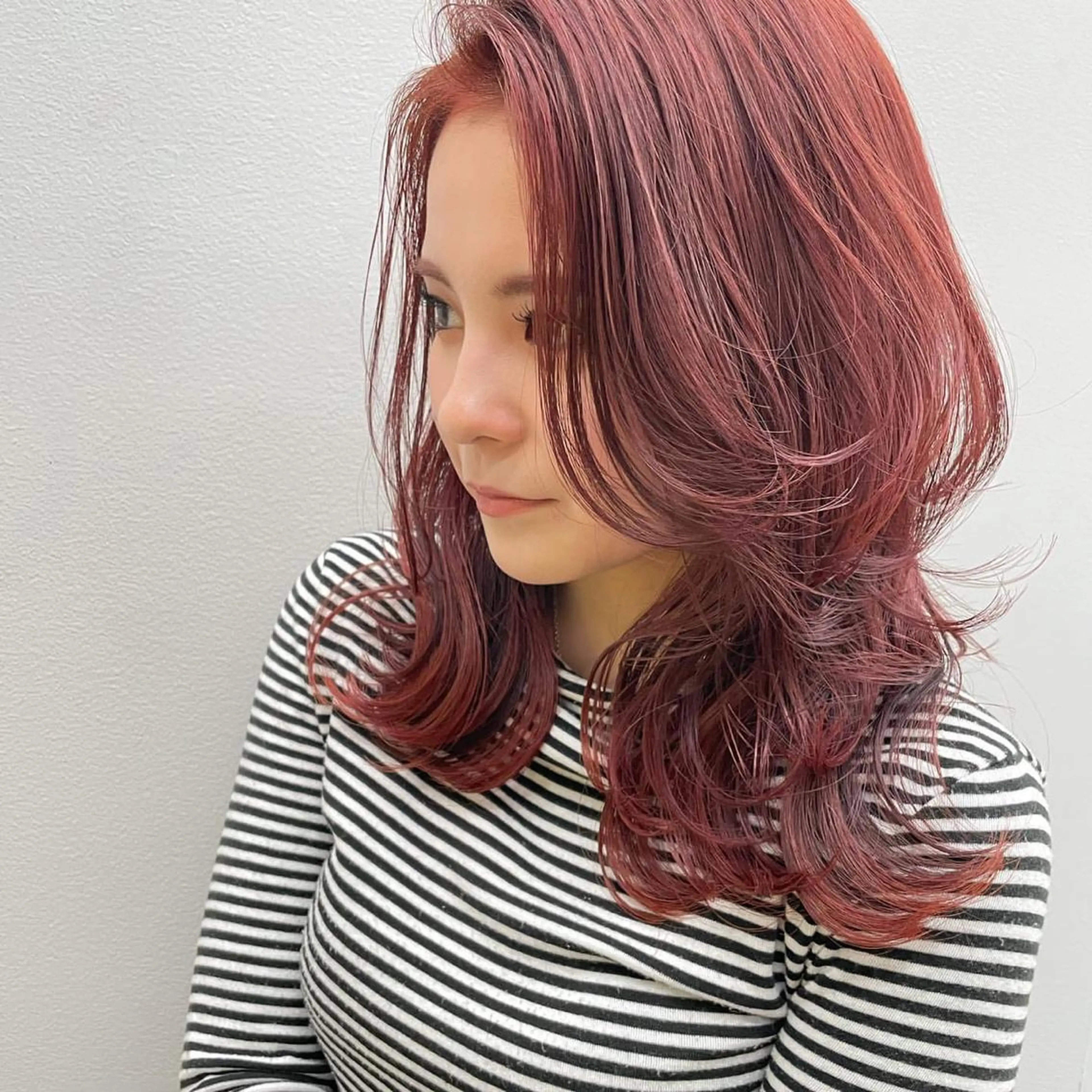 ミディアム カラー mihoko/ ニュアンスパーマのヘアスタイル