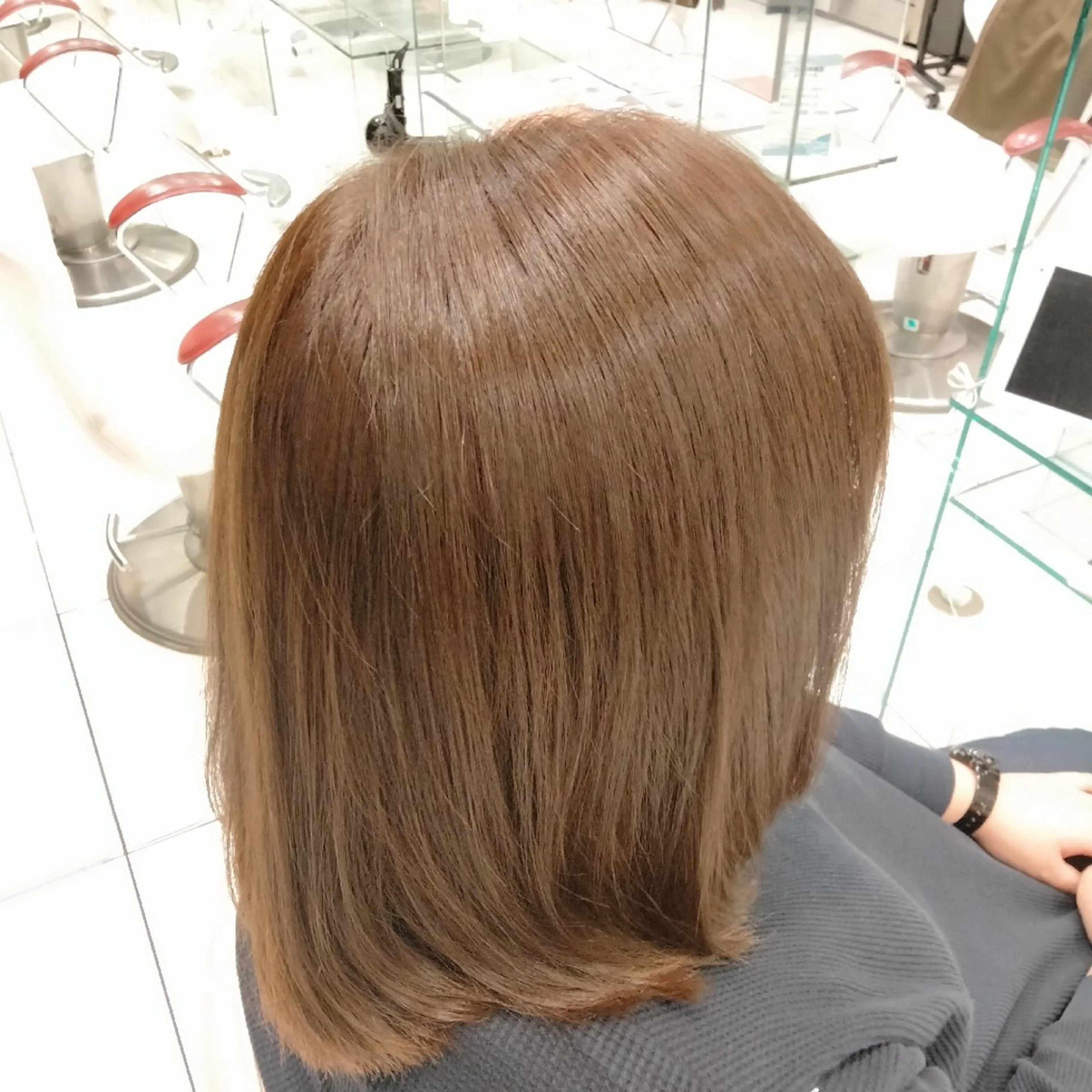 ミディアム 髪質改善 トリートメント ヘアカラー トリートメント EARTH 浜松志都呂店所属・髪質改善×カラー🌈 ふたばのヘアスタイル