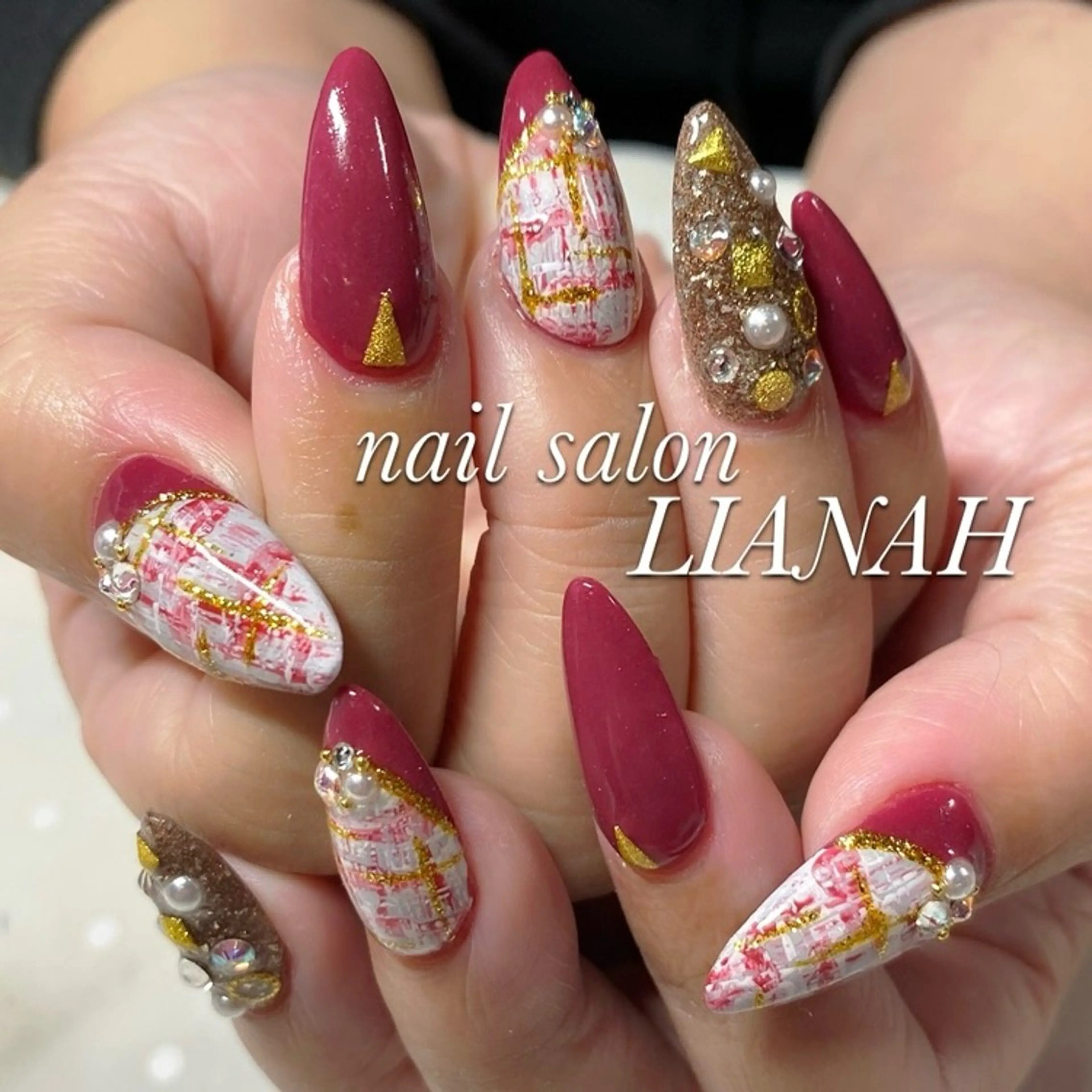 【GEL-Xスカルプ】 長さだし＋持ち込みデザイン(デザイン＋パーツ10本OK)💗¥13,500の写真