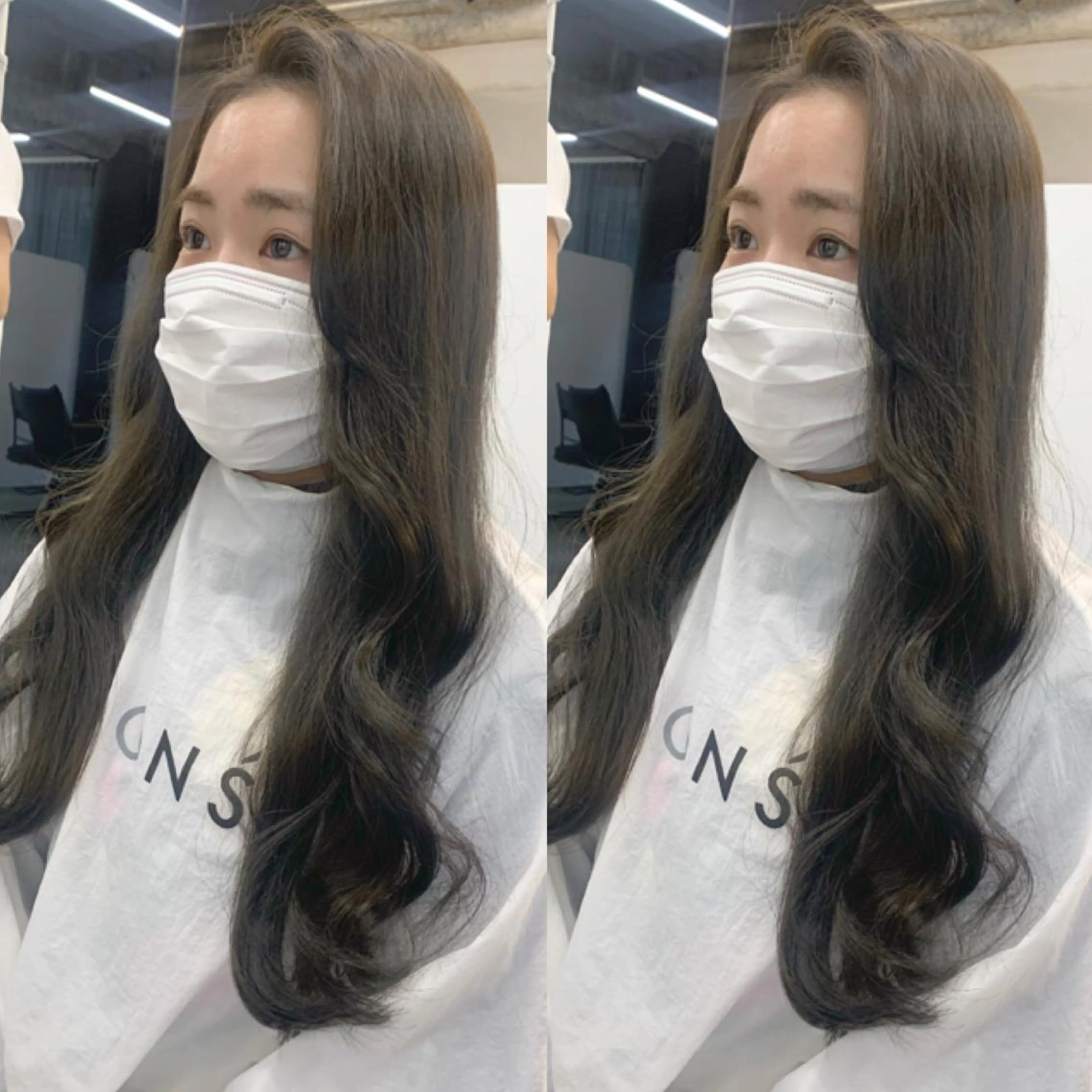 セミロング カラー カット ヘアカラー トリートメント ヘッドスパ 透明感/オリーブ/ グレージュ/YUKAのヘアスタイル