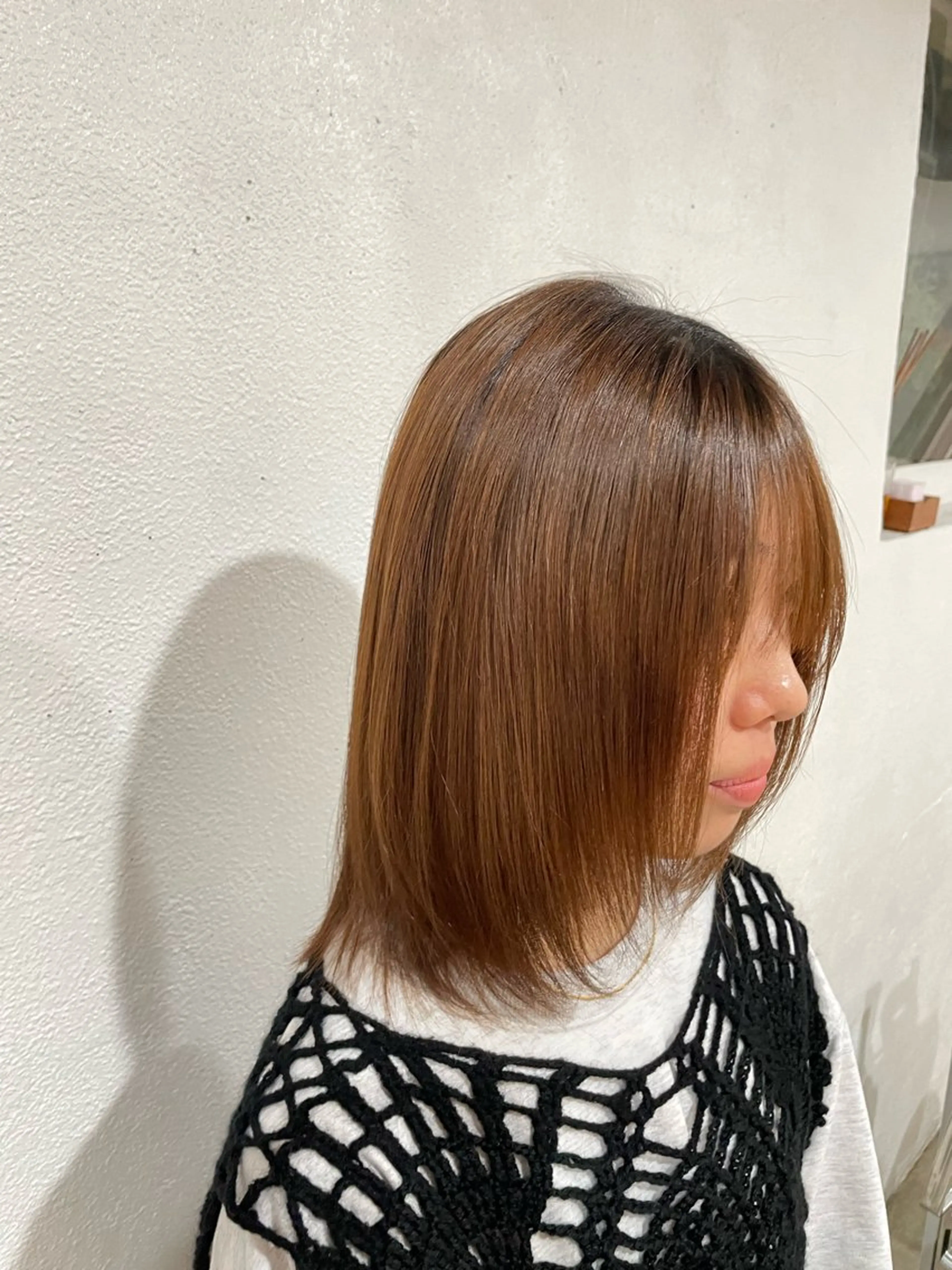 ミディアム パーマ ミディアムパーマ 髪質改善 縮毛矯正 ストレートパーマ 【お洒落パーマ】 Elme　肥塚康汰郎のヘアスタイル