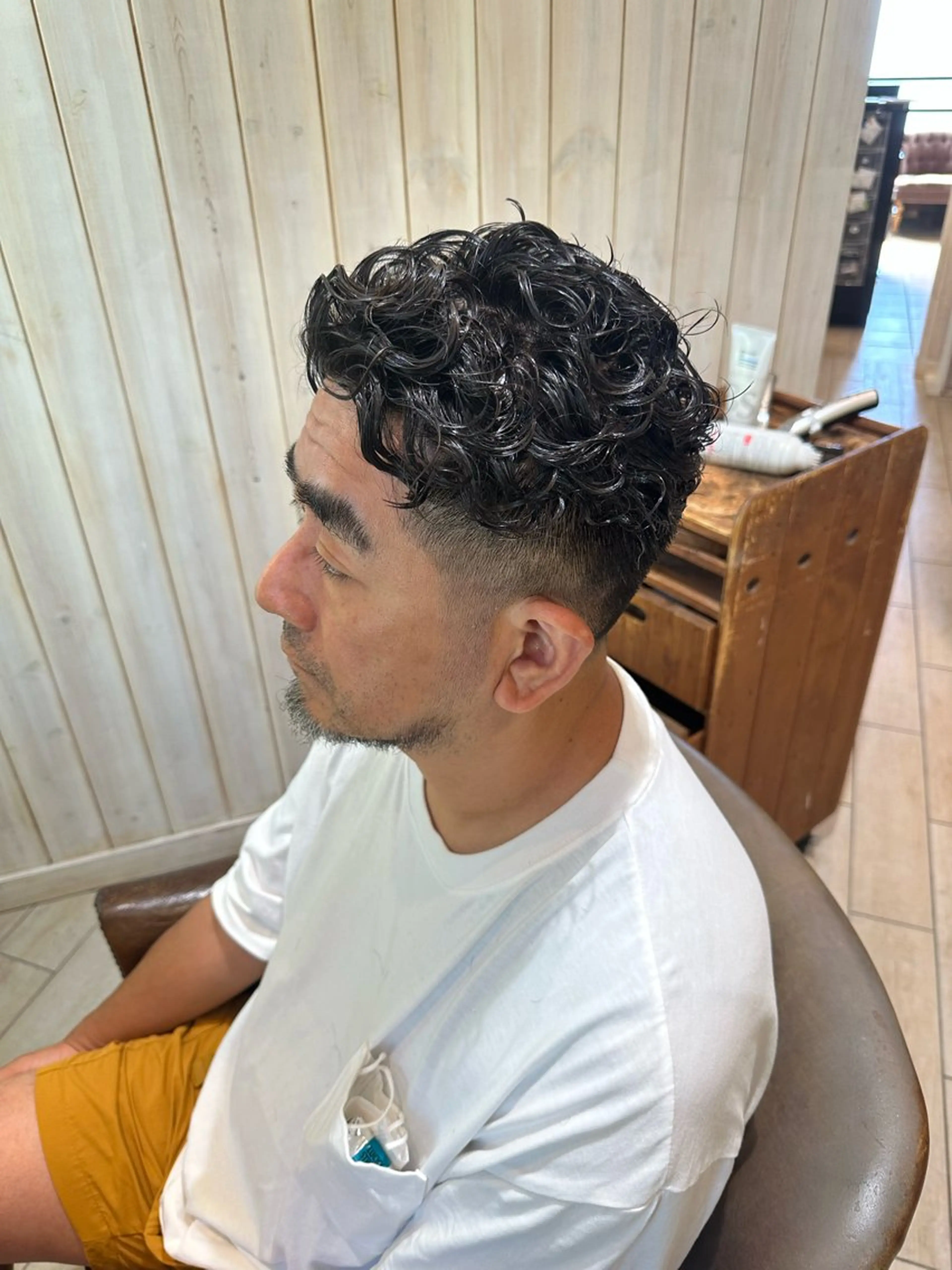 パーマ メンズ 増渕 駿介のヘアスタイル