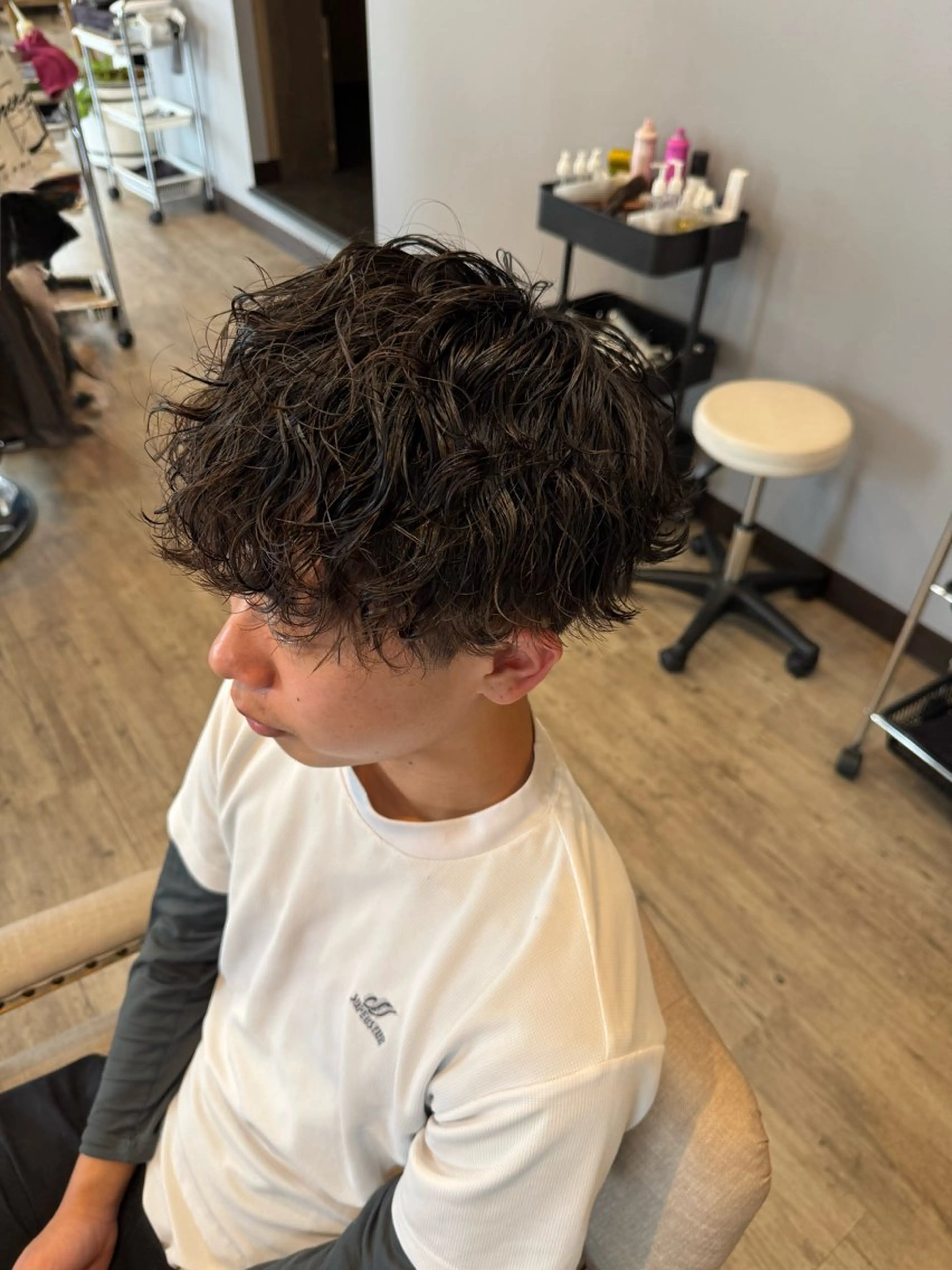 ショート パーマ メンズ 波巻きパーマ カット パーマ メンズカット／パーマ 山口泰広のヘアスタイル