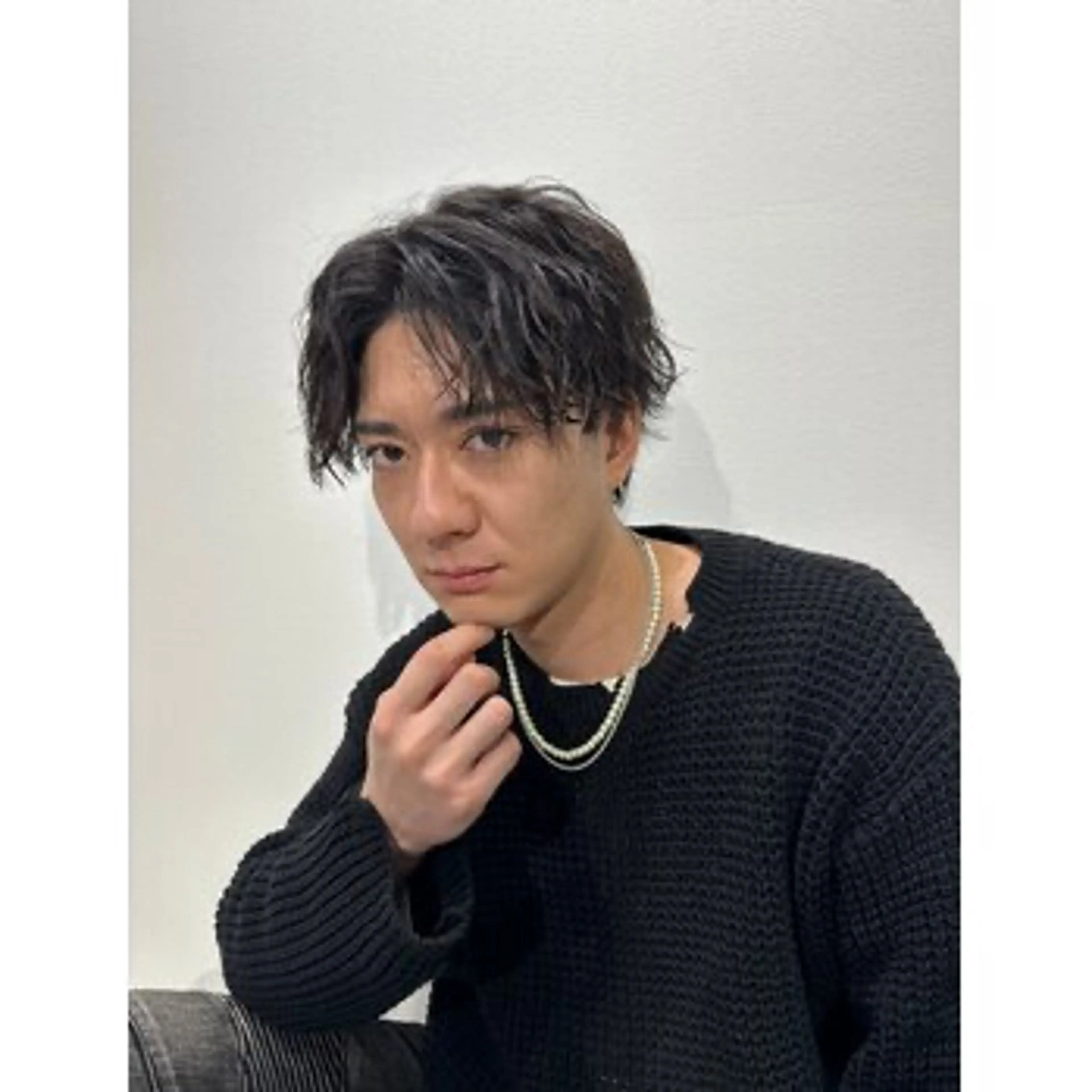 ミディアム パーマ メンズ メンズ特化美容師 中戸 滉のヘアスタイル