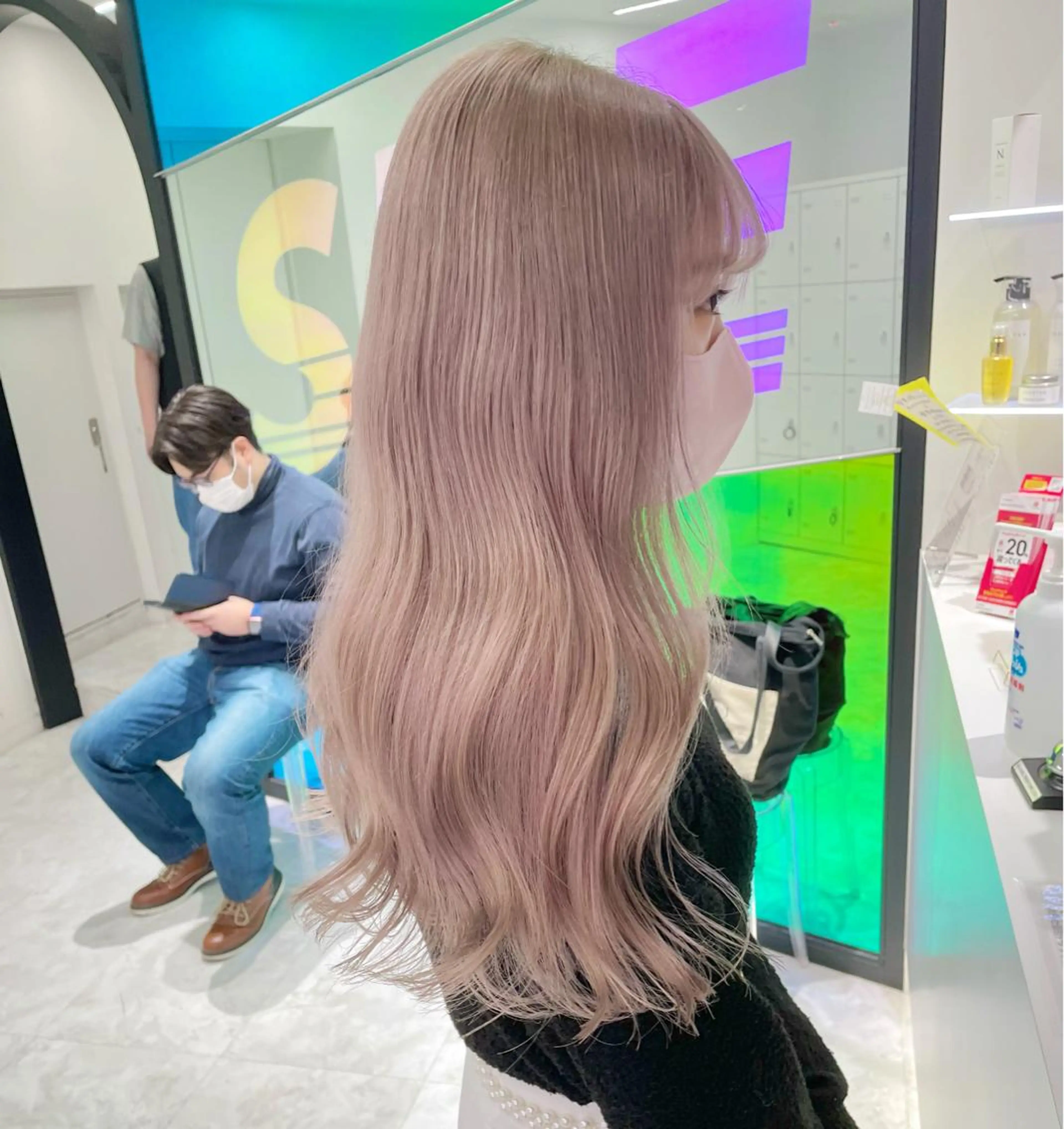 ロング カラー カット ヘアカラー トリートメント 💖韓国×王道 ハイトーン💖のヘアスタイル